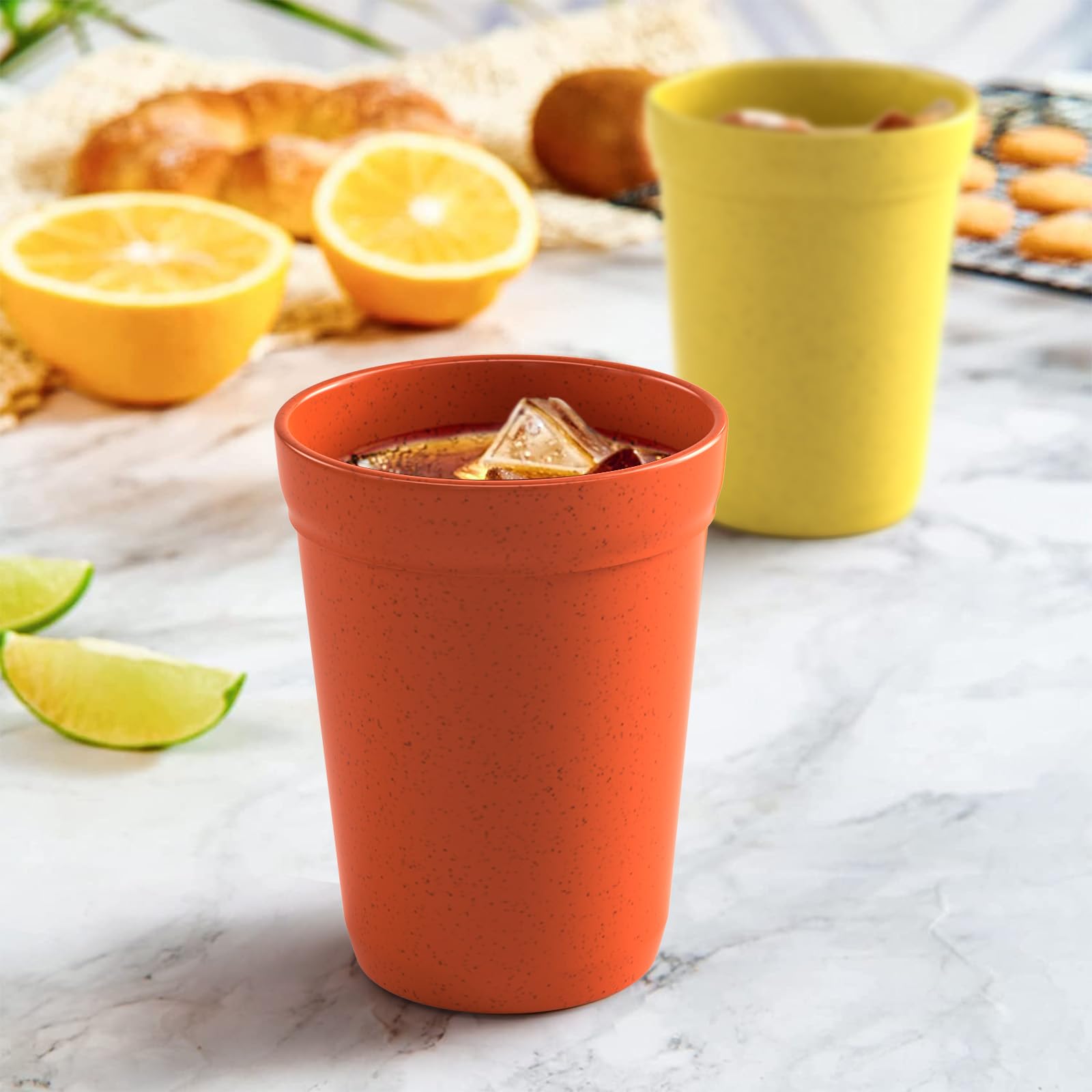 Homestockplus ?Set Of 8? 20 Oz Tumbler Cups,Unbreakable Drinking Cups Microwave And Dishwasher Safe Bpa Free E-Co Friendly Reusa