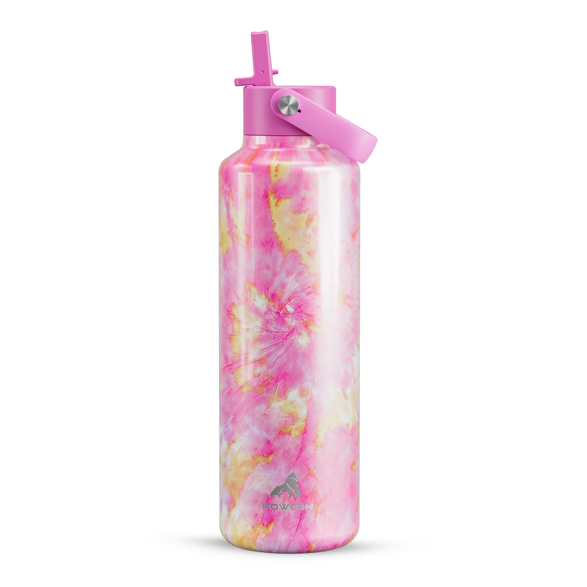 24 oz Vacuum Water Bottle for School: Lightweight, Leakproof, Flex Cap, BPA-Free, Cupholder Friendly, Vacuum Flask with Straw fo