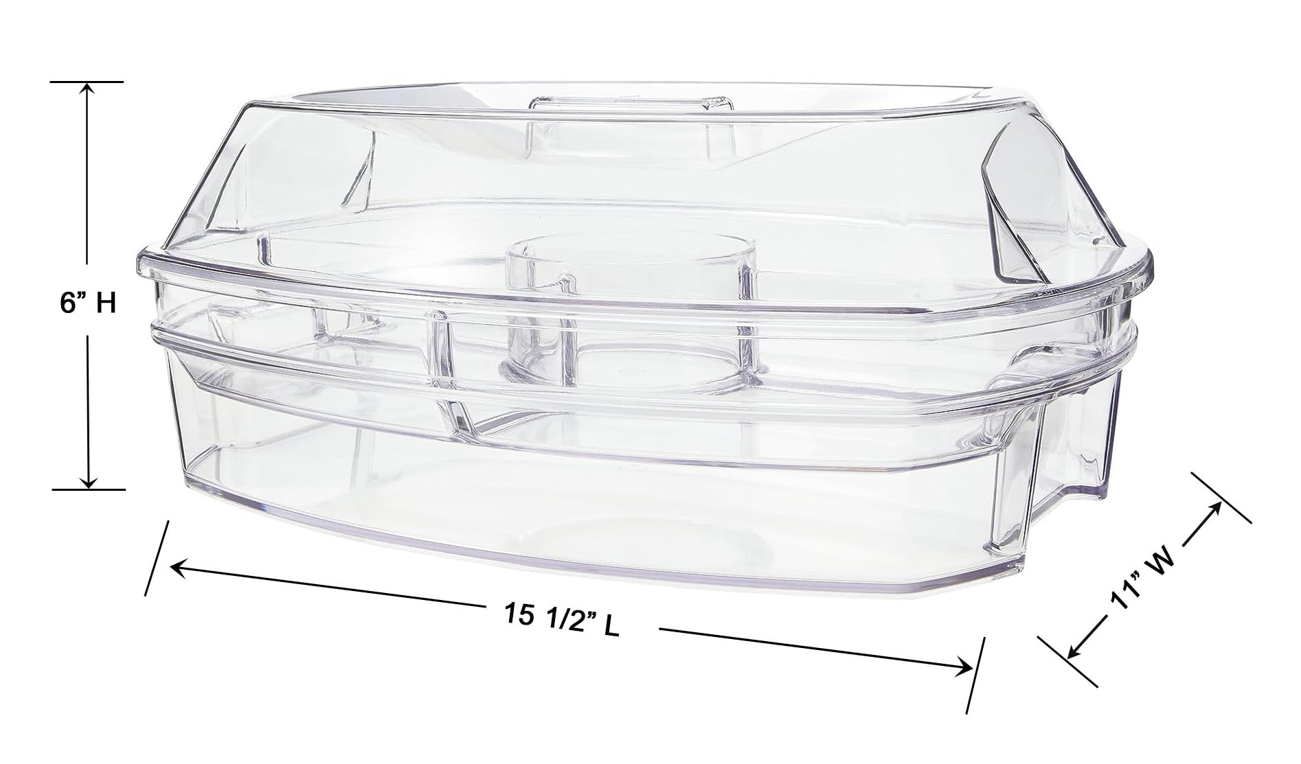 Prodyne Ice Party Platter, 15 1/2'' X 11'' X 6'', Clear