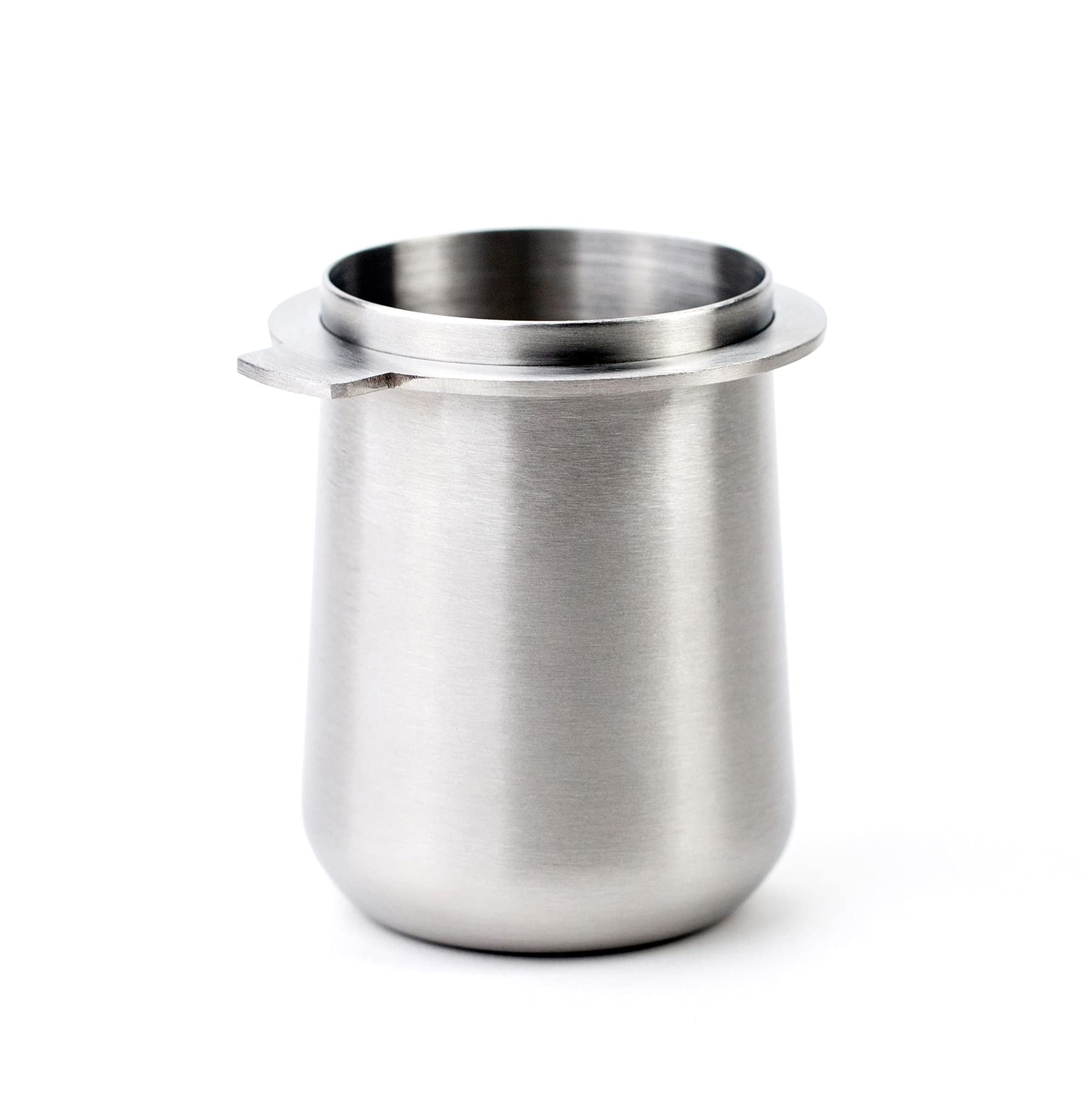 Crema Coffee Products | 54Mm Dosing Cup | Brushed Silver | 100% Stainless Steel | Espresso Coffee Dosing Cup | Fits 54Mm Brevill