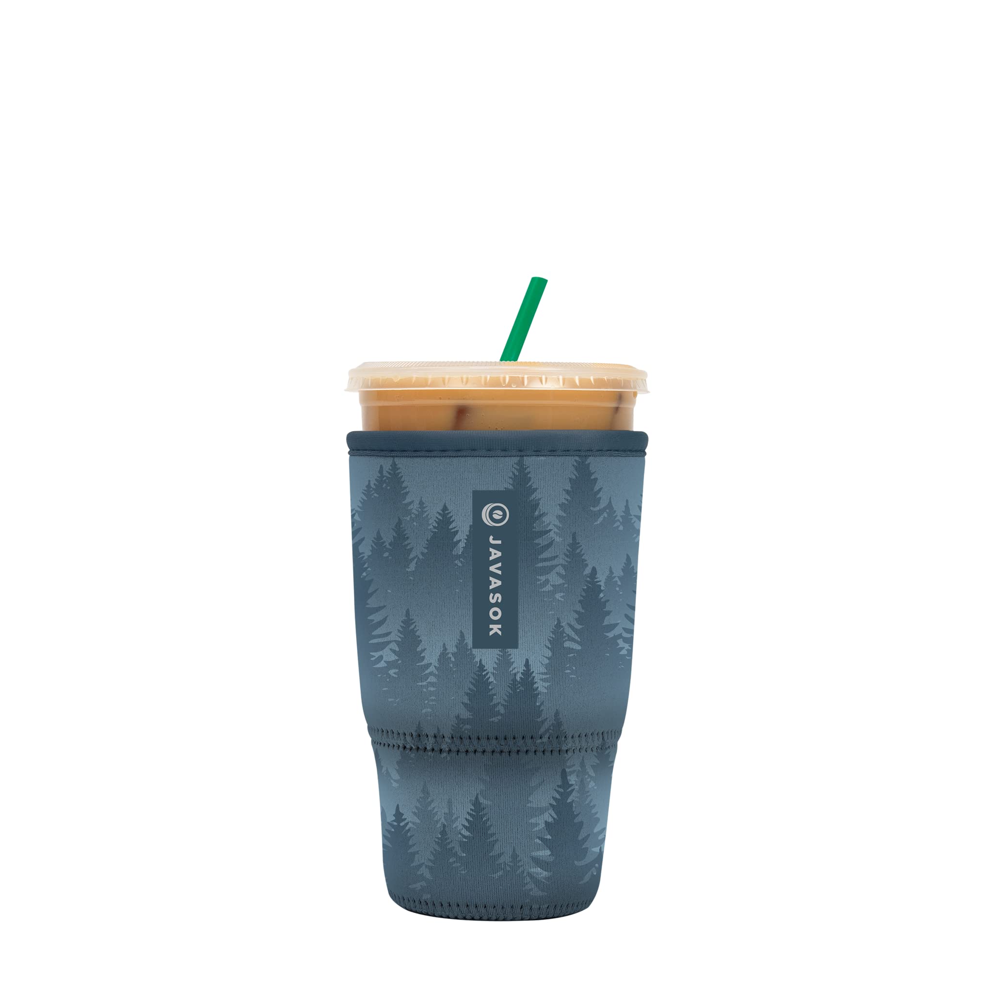Sok It Java Sok Iced Coffee & Cold Soda Insulated Neoprene Cup Sleeve (Foggy Woods, Large: 30-32oz)