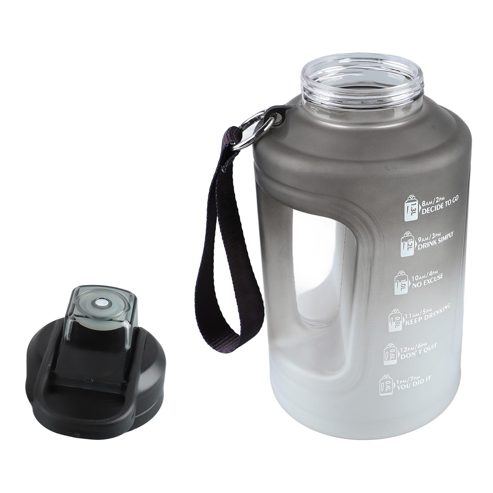 Hapivida 50oz Water Bottle with Time Marker Drop Proof Sports Big Bottle