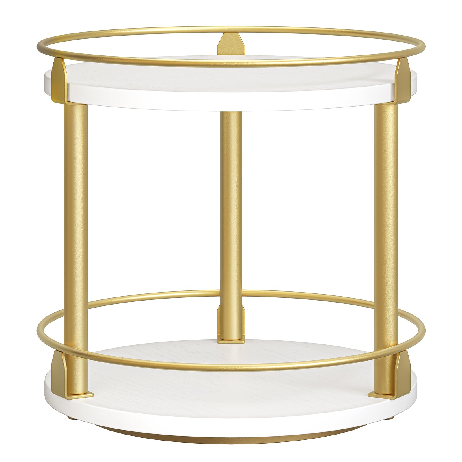 Yatiney Lazy Susan Organizer, Rotating Spice Rack, 2 Tier Spice Turntable Organizer, Industrial Turntable Spice Holder, For Kitc