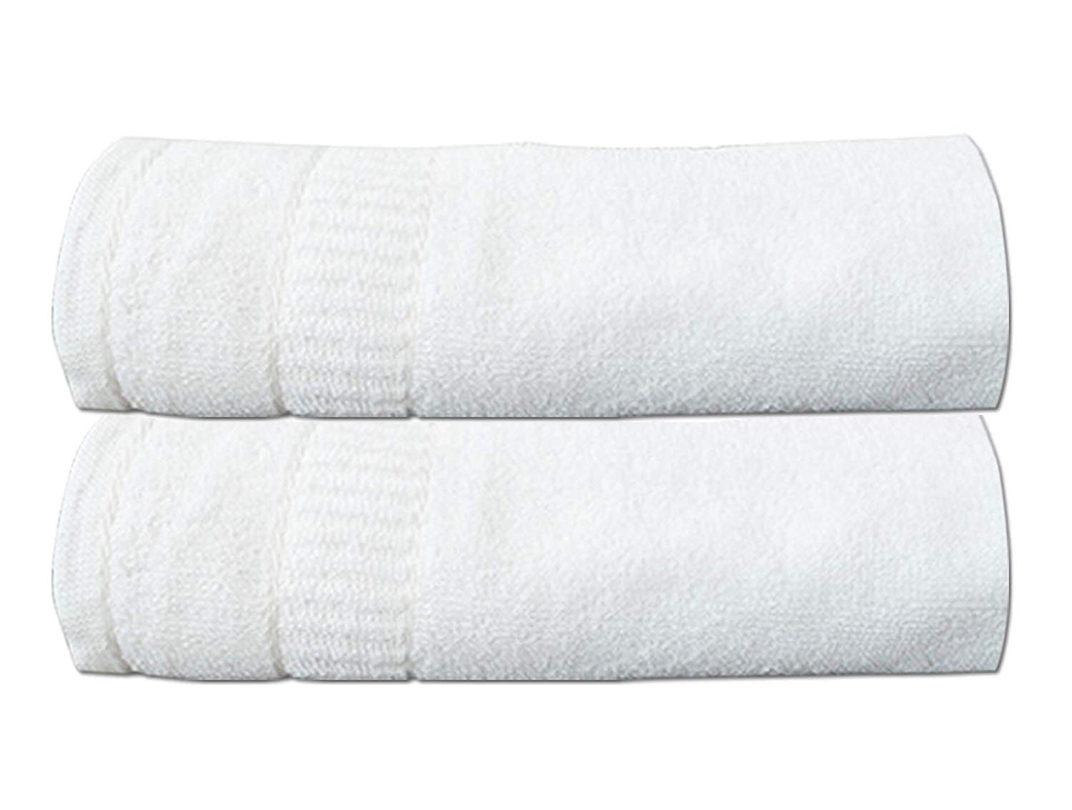 Kuber Industries Cotton Bath Towel 400 Gsm (2 Pieces, White)