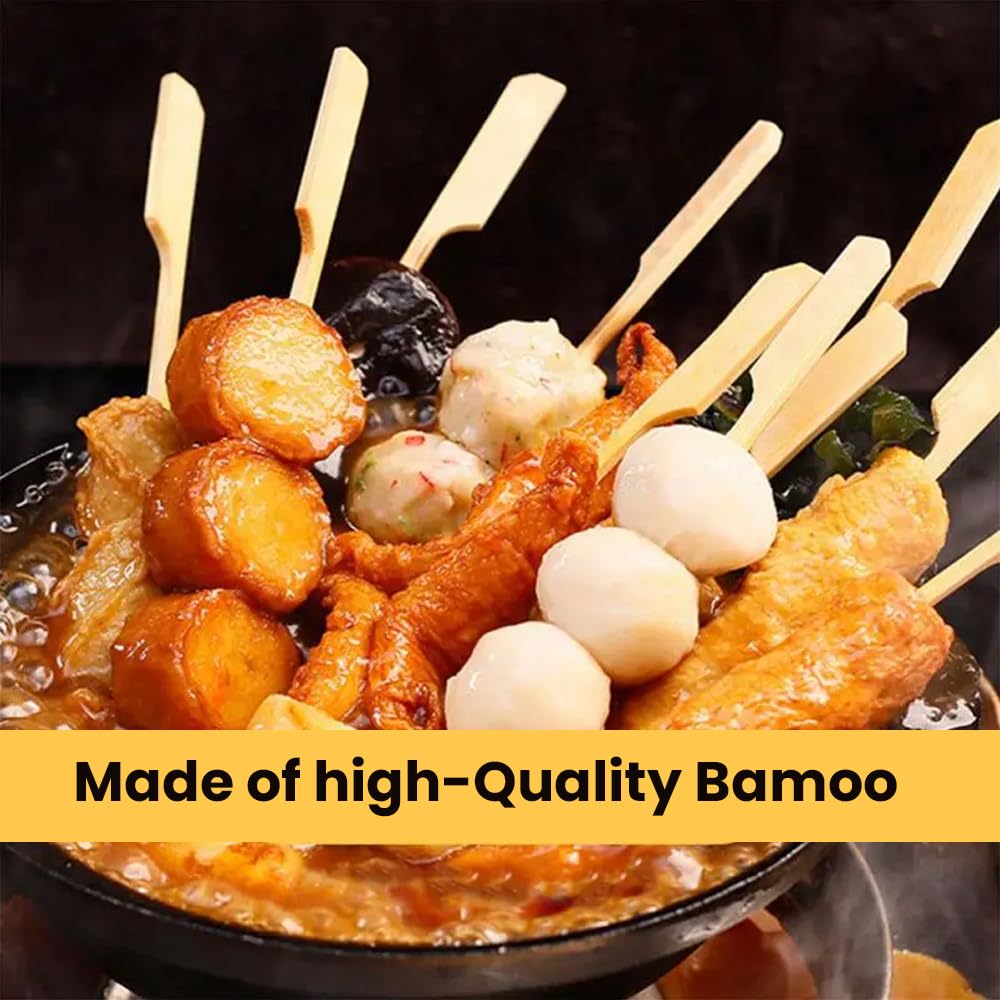 Perfect Stix Paddle Pick 7-200 7'' Bamboo Paddle Pick Skewers (Pack Of 200)