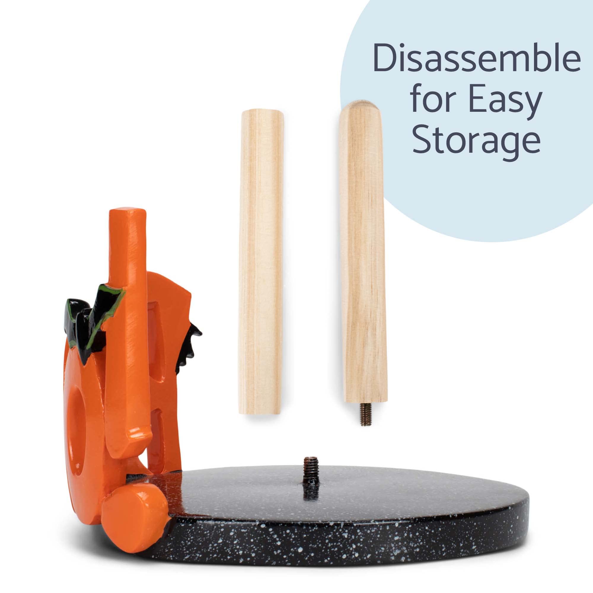 Elanze Designs Boo Bat 12 Inch Resin And Wood Halloween Paper Towel Holder