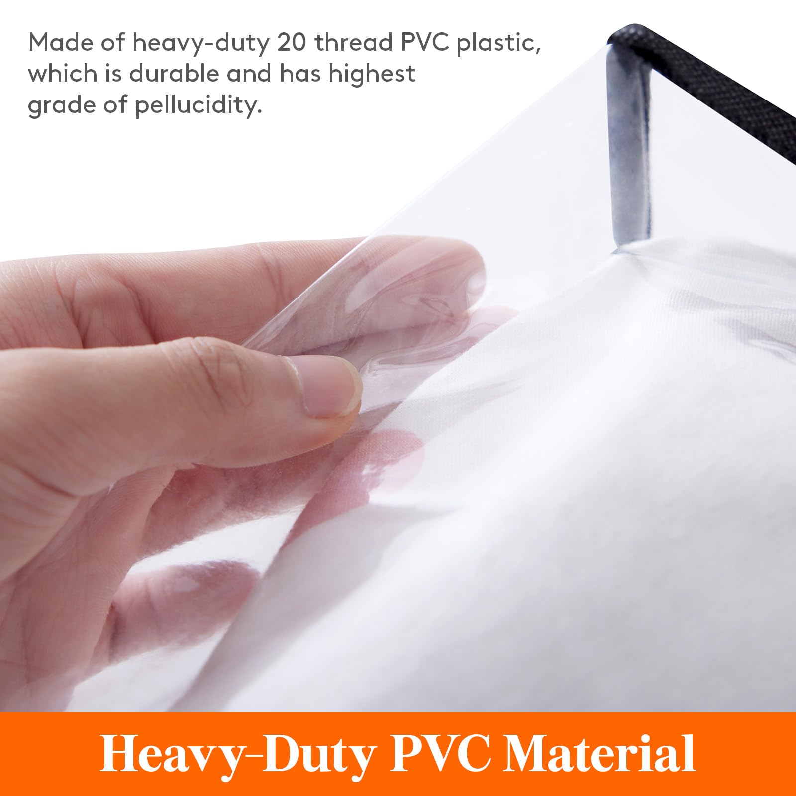 Lifewit 2 Pack Clear Clothes Storage Bags, 95L Large Plastic Blanket Storage, Vinyl Foldable Moving Bags with Zipper, Closet Org