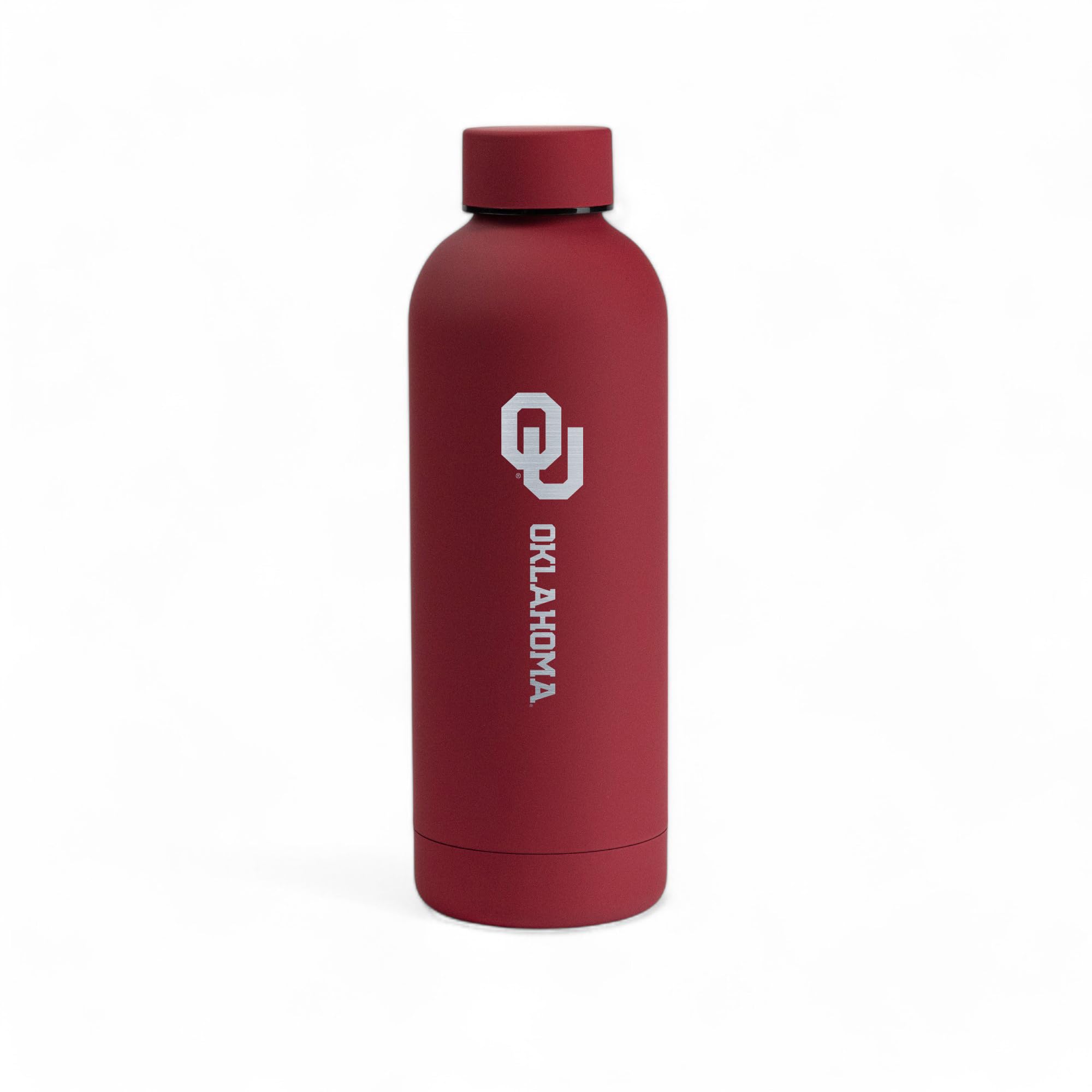 The Memory Company Officially Licensed 17oz Rubberized Water Bottle (Engraved), University of Oklahoma