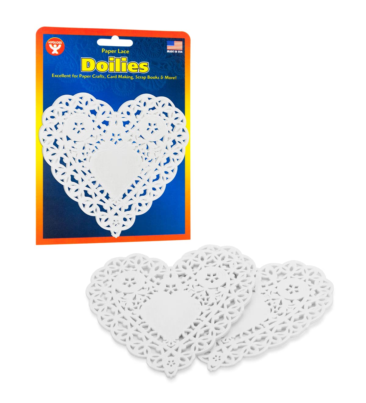 Hygloss Products Heart Paper Doilies - 4 Inch White Lace Doily For Decorations, Crafts, Parties, 100 Pack