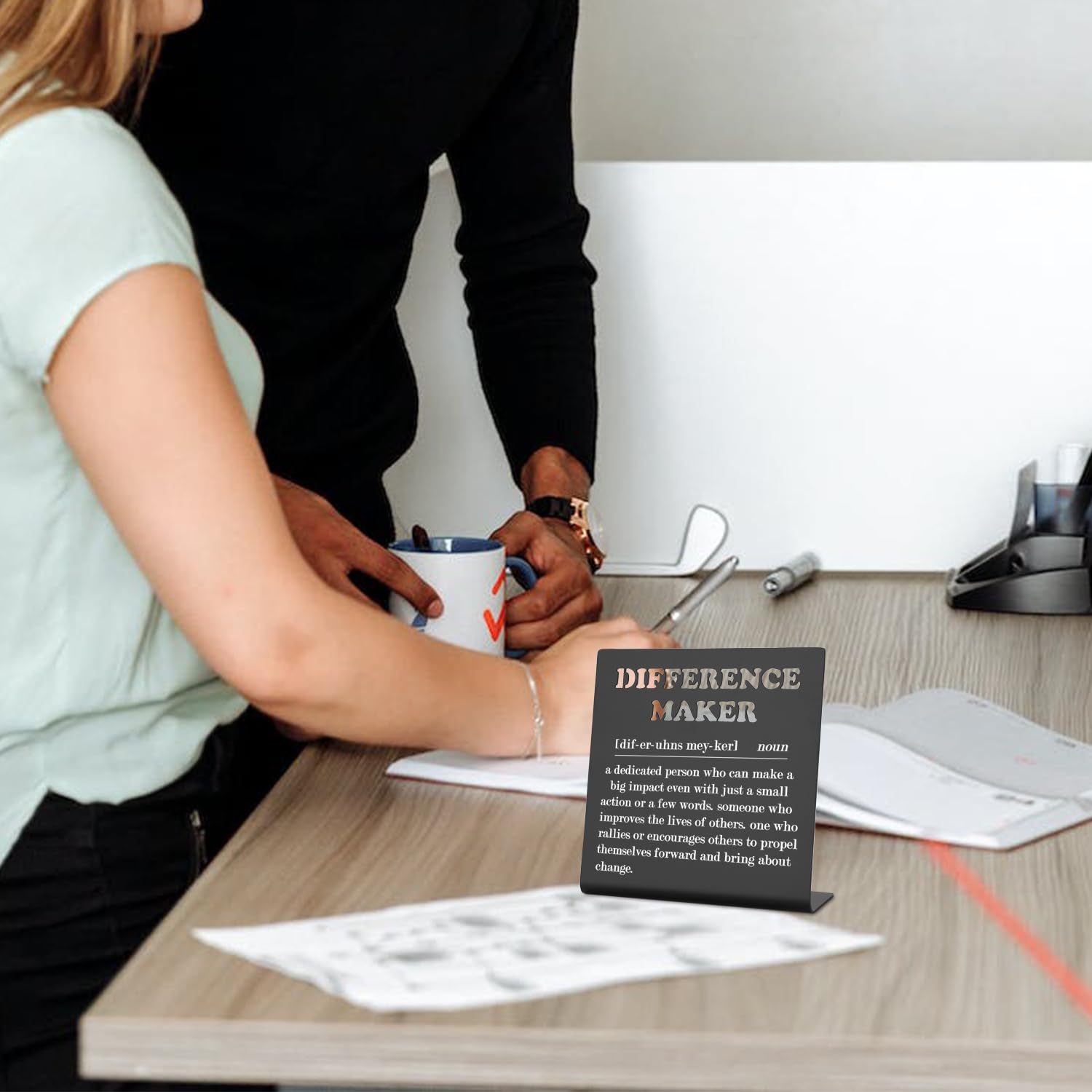 Difference Maker Gift Thank You Gift for Women Teacher Mentor Coach Boss Manager Inspirational Desk Decor Teacher Retirement Gif