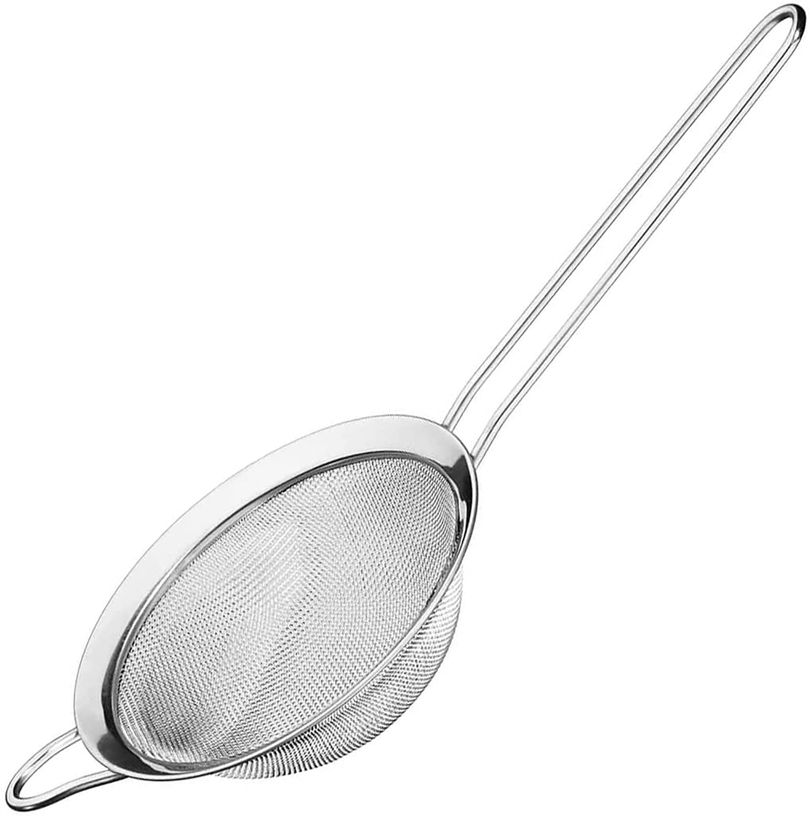 Strainers Fine Mesh Sieve Stainless Steel Flour Sifter Fine Mesh Strainer For Kitchen Hand-Held Oil Spoon Seives With Handle
