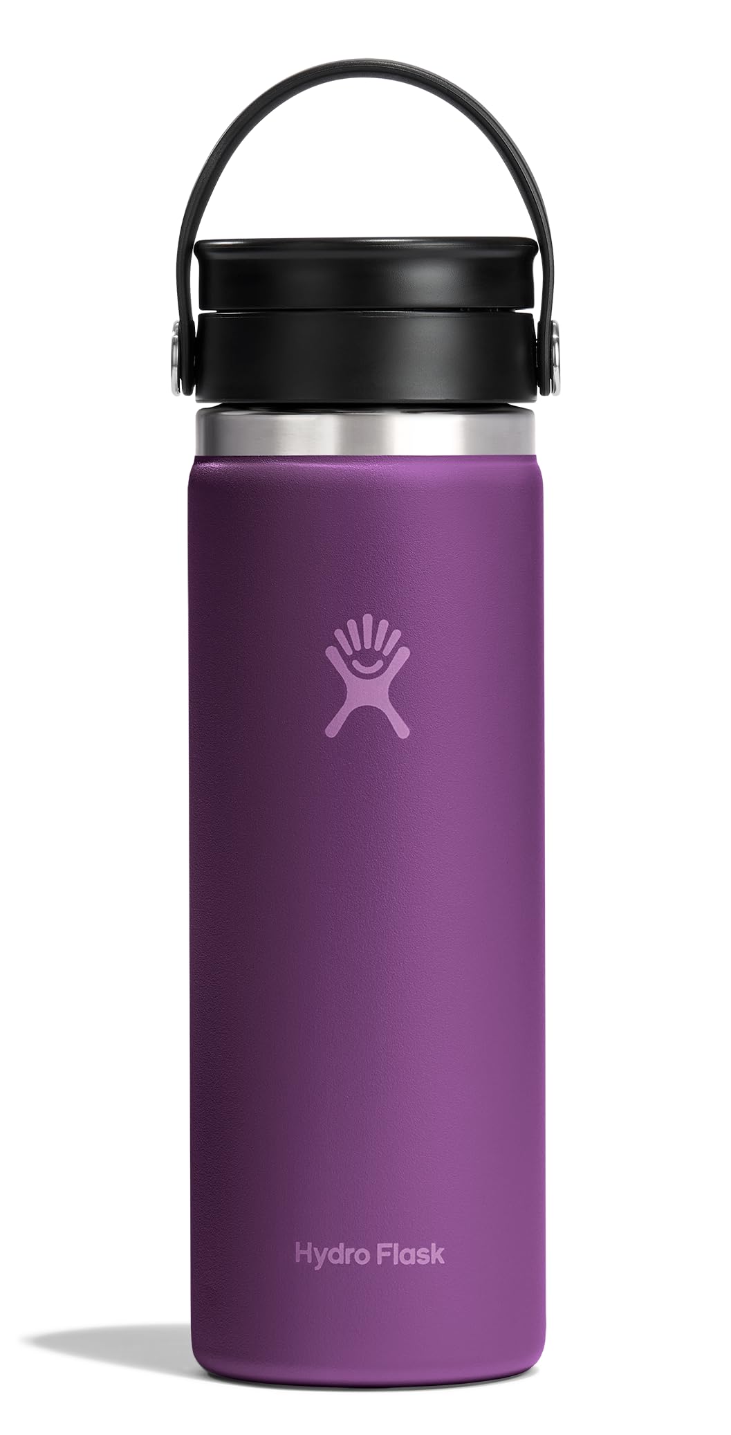 Hydro Flask Flex Sip Coffee Tumbler - Insulated Stainless Steel, Non Spill, Leak Proof Travel Cup 20 Oz Beachplum Purple