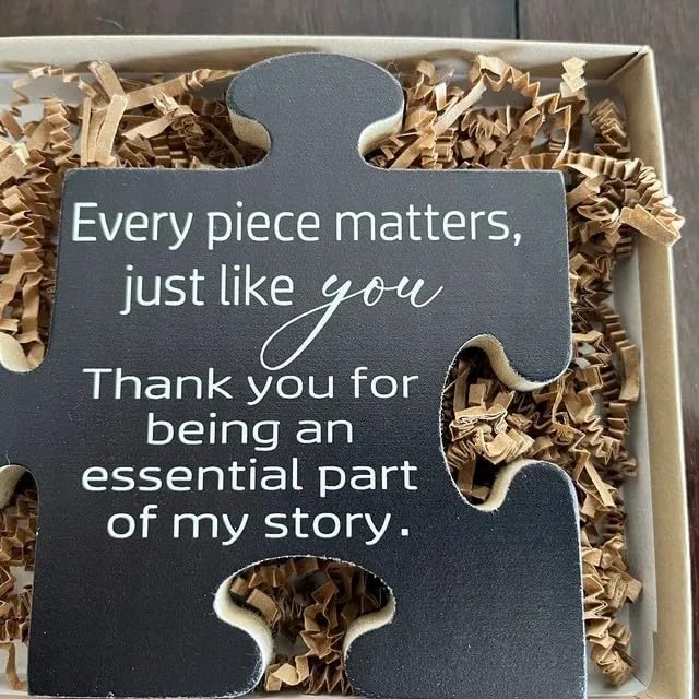 NSMVSS Puzzle Piece Thank You Gift, Thank You for Being Such an Iportant Piece of My Story, Gift for Mom, a Surprise Gift with a
