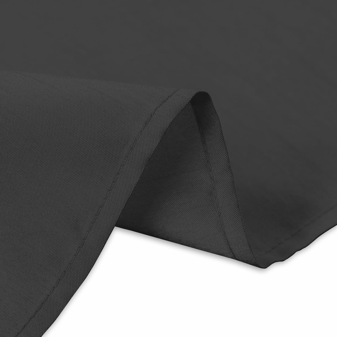 Ltc Linens 2 Pack Black Rectangular Tablecloths 60 X 102 Inches For 6 Feet Rectangle Banquet Tables With Half-Drop - Stain And W