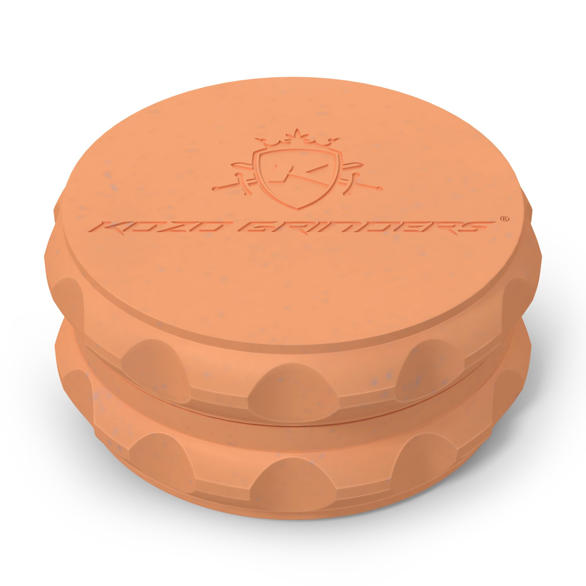 Kozo 2.5 Spice Grinder 2-Piece, Strong Grip By Kozo. (Orange)