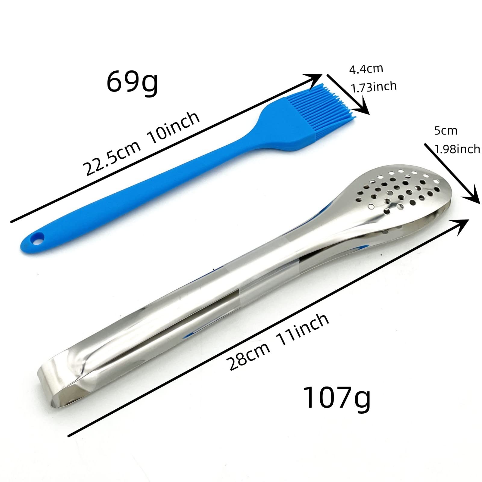 Large Capacity Barbeque Grill Basket With Brush Bbq Tong Deeper Grilling Rack Havy Duty Stainless Steel Bbq Accessories Set