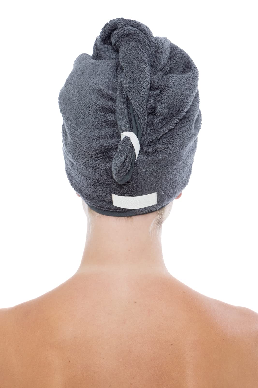 Texere Women 's Viscose from Bamboo and Cotton Terry Spa Hair Towel Wrap - Absorbent and Fast Drying for Long, Curly, Thick Hair