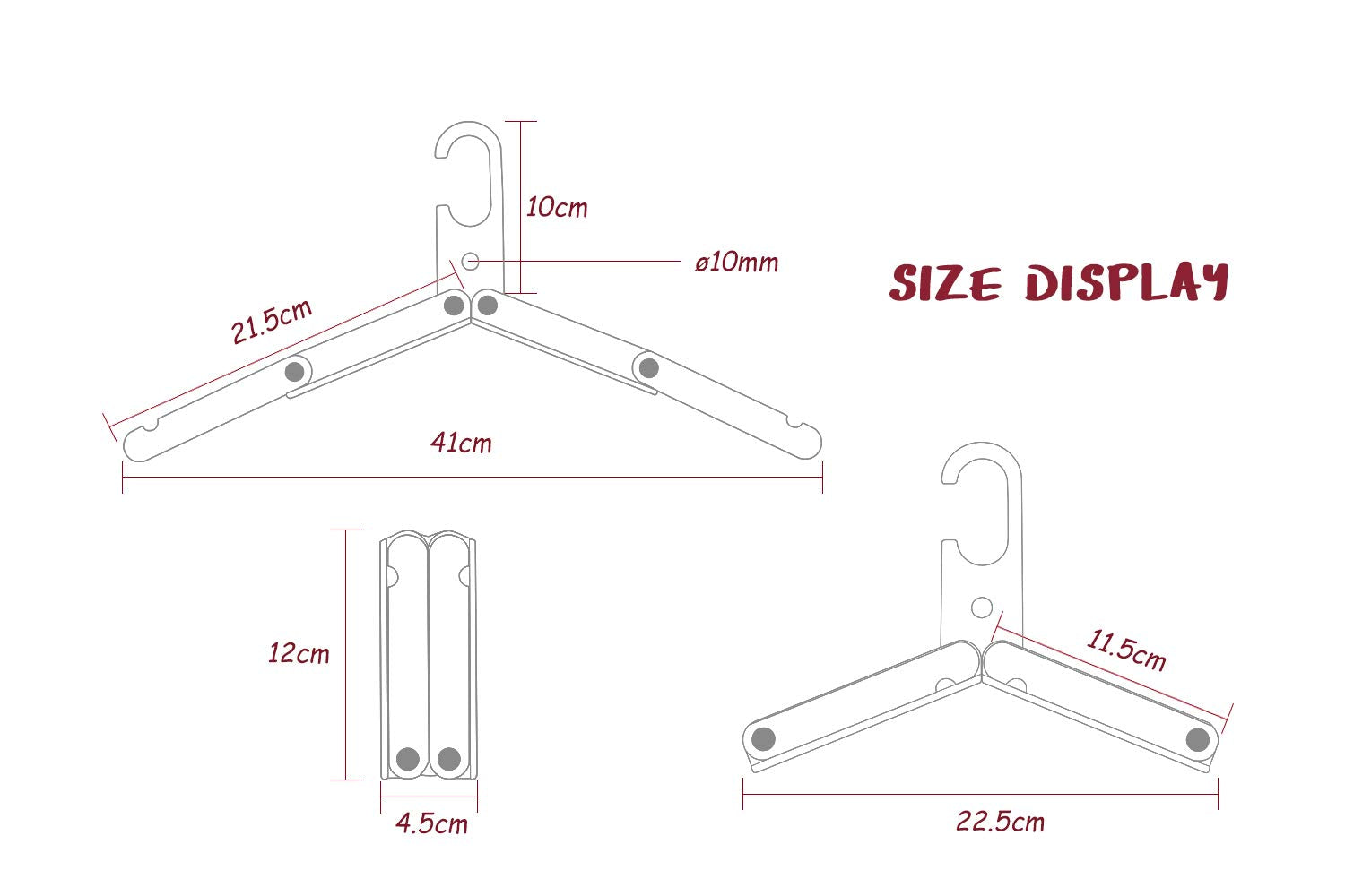 Hikeman Travel Hangers Metal Heavy Duty Folding Hangers For Wet Clothes Portable Space Saving Travel Accessories For Camping Cru