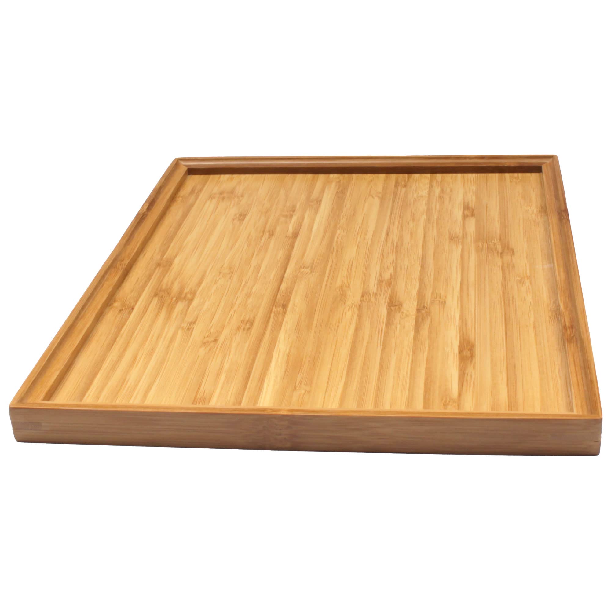 Bamboomn Organic Bamboo Serving Tray, Vanity, Tea Serving, Appetizers, Snacks, Charcuterie Board, 11''X8.9''X0.6'' - 1 Tray