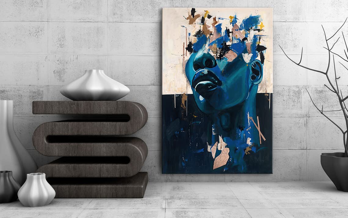 Onesheep Shop Black Women Wall Art African American Women Canvas Wall Art Black Queen Poster Abstract Modern Canvas Prints Paint