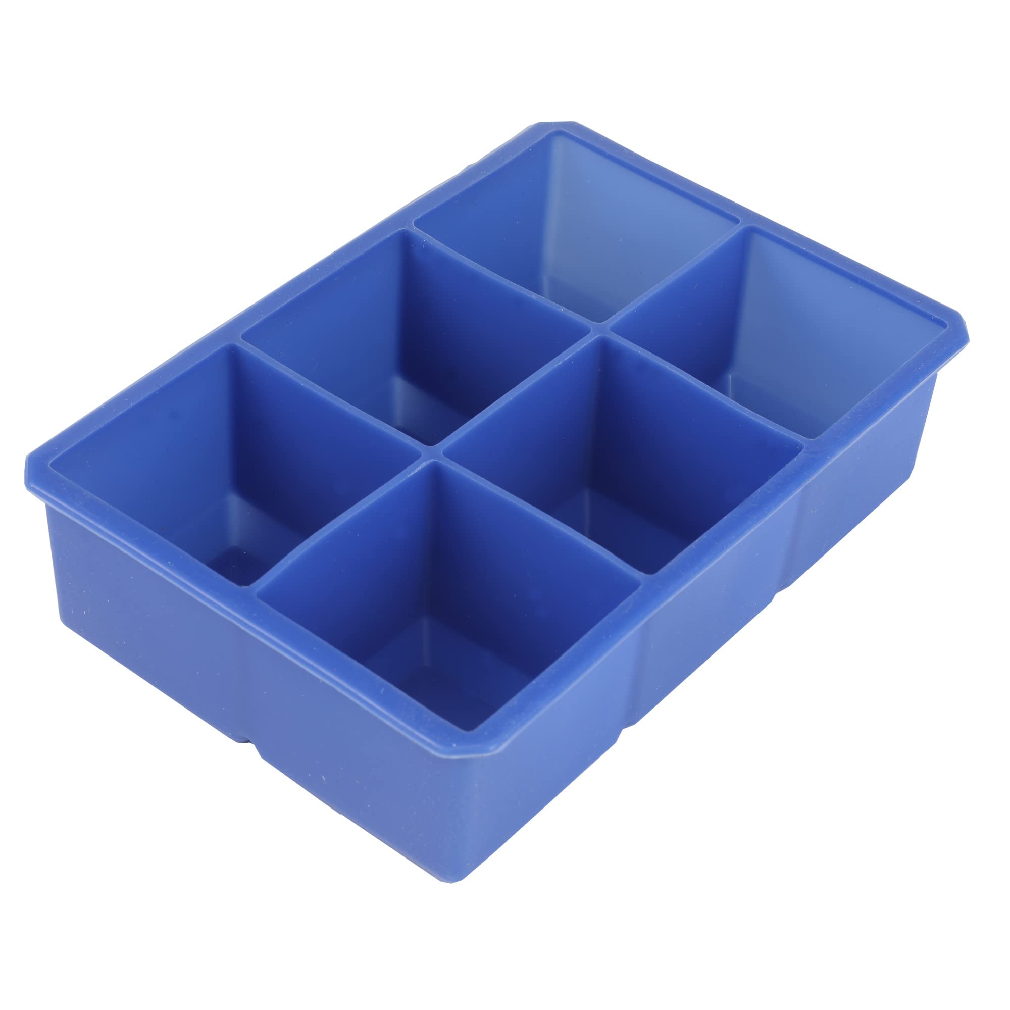 Chef Craft Select Silicone Ice Cube Tray, 6 Cube, Blue