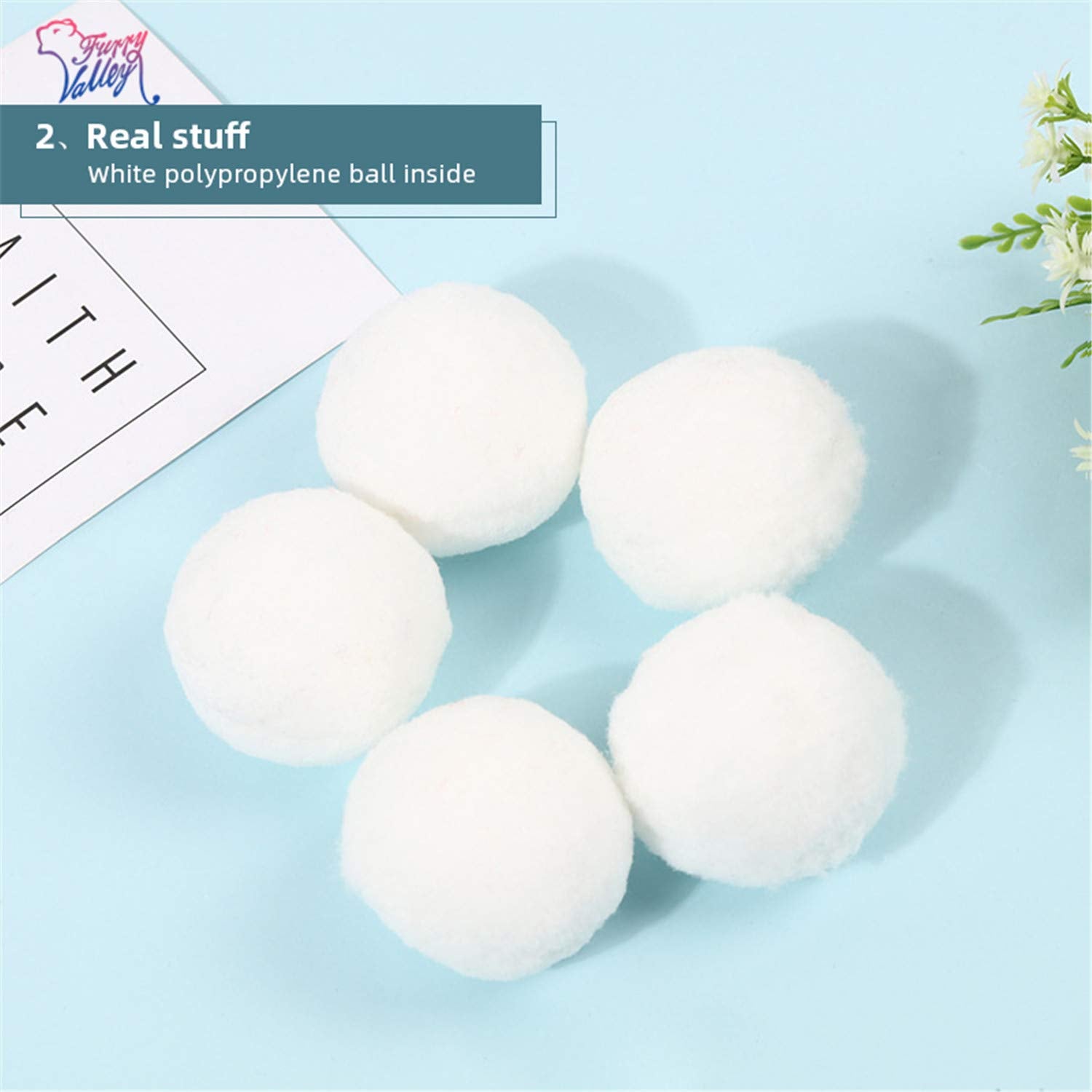 Furryvalley Faux Fur Pompom 6Pcs Diy Crafts Fluffy Balls For Hat Shoes Scarves With Snap Fastener Removable Knitting Hat Accesso