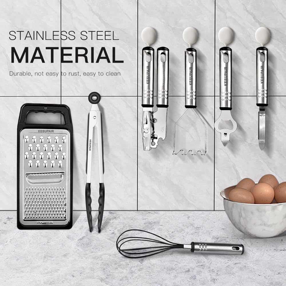 Kitchen Utensils Set - 446F Heat Resistant Silicone Cooking Utensils Set-Kitchen Tools And Gadgets For Cooking Nonstick Cookware