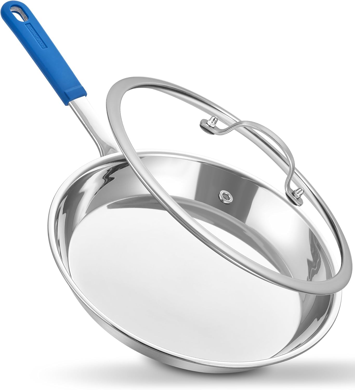 LOLYKITCH 10Inch TriPly Stainless Steel Pan | Frying Pan with Lid