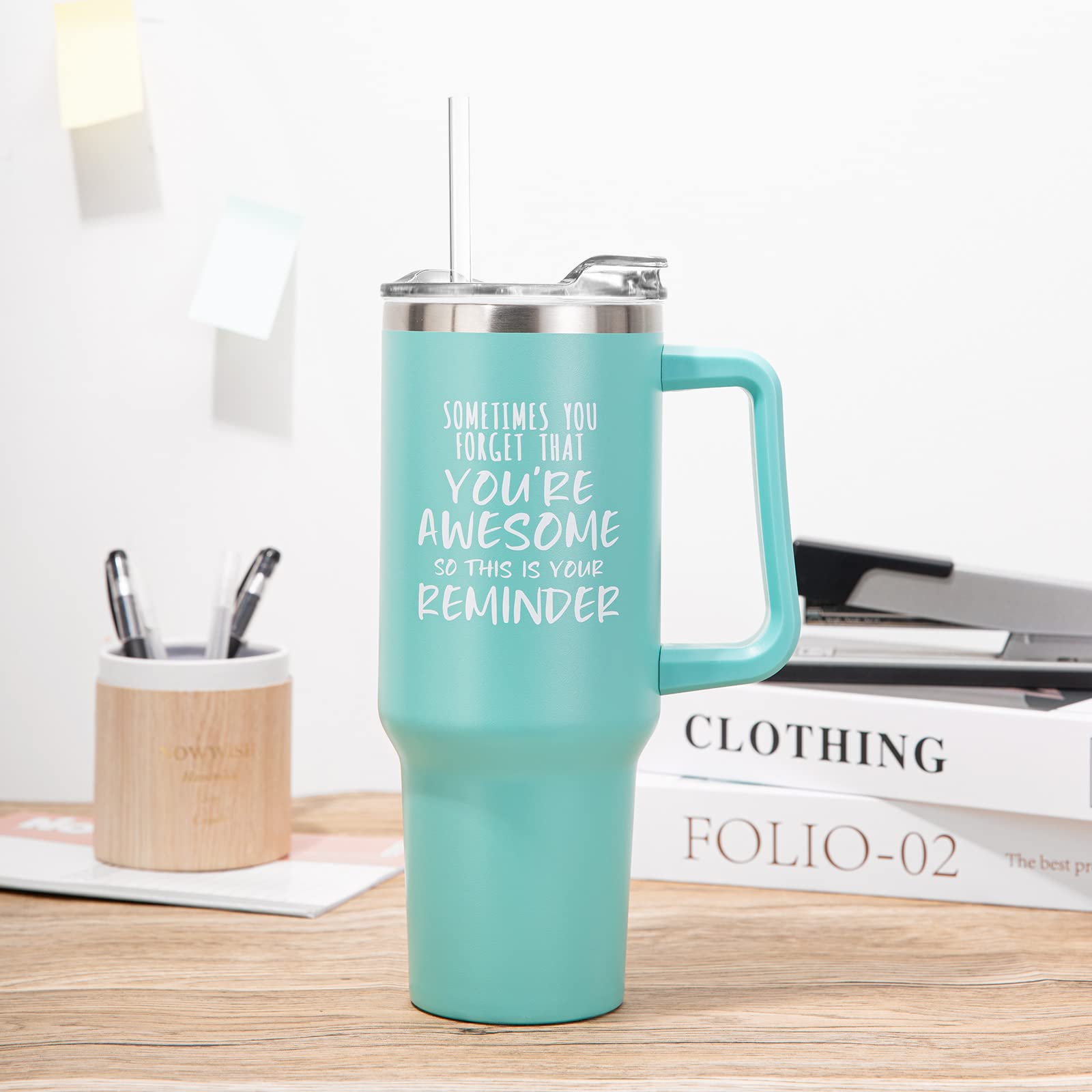 NOWWISH Gifts for Women, Birthday Inspirational Thank You GIfts for Women Mom Wife with this Funny Tumbler, 40 oz Tumbler with H