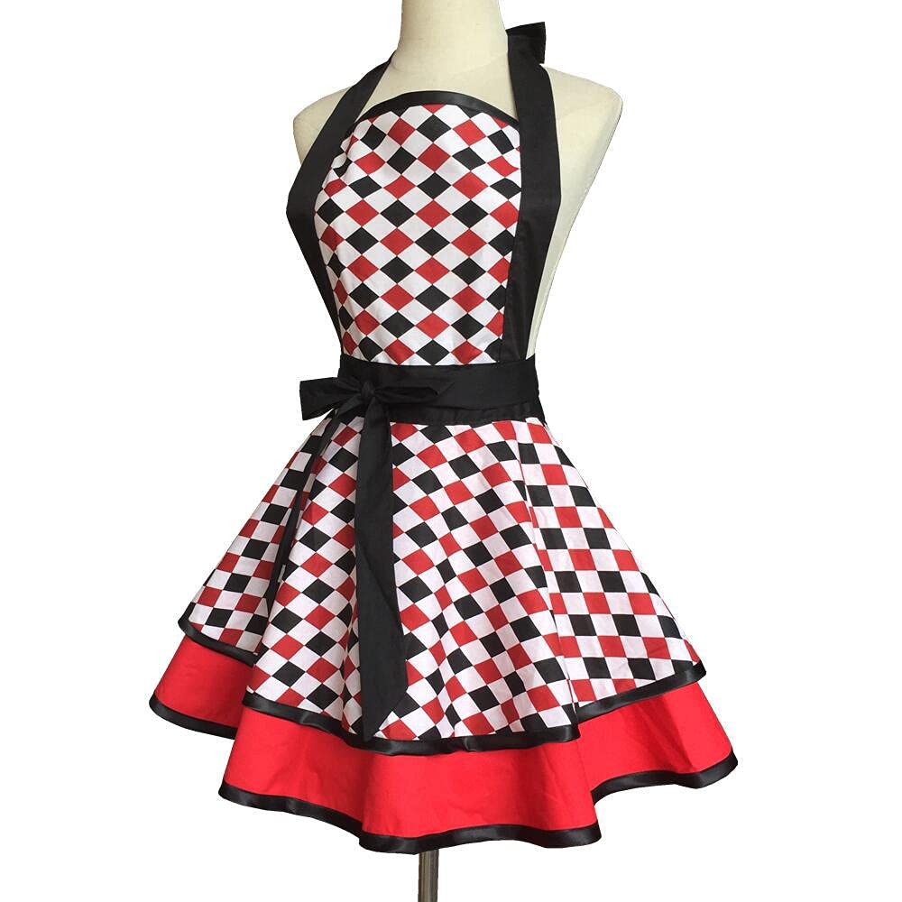 Hyzrz Lovely Handmade Cotton Retro Aprons For Women Girls Cake Kitchen Cook Apron For Mother 'S Gift (Multicolor)