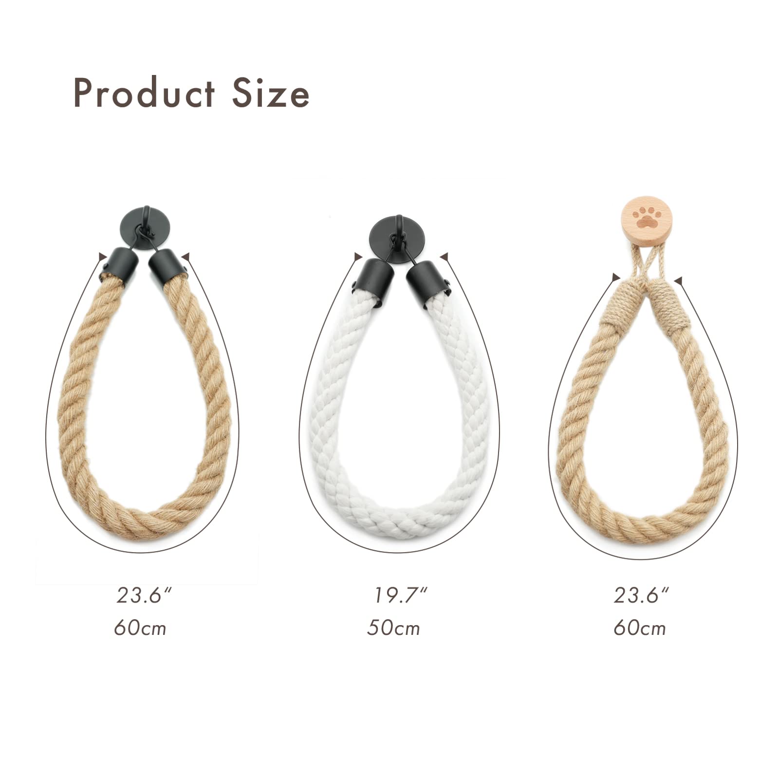 Wonqexz Hand Towel Holder,Toilet Roll Holder,Self Adhesive Toilet Paper Holder Wall Mount - Nautical Rope Tissue Holder - No Dri