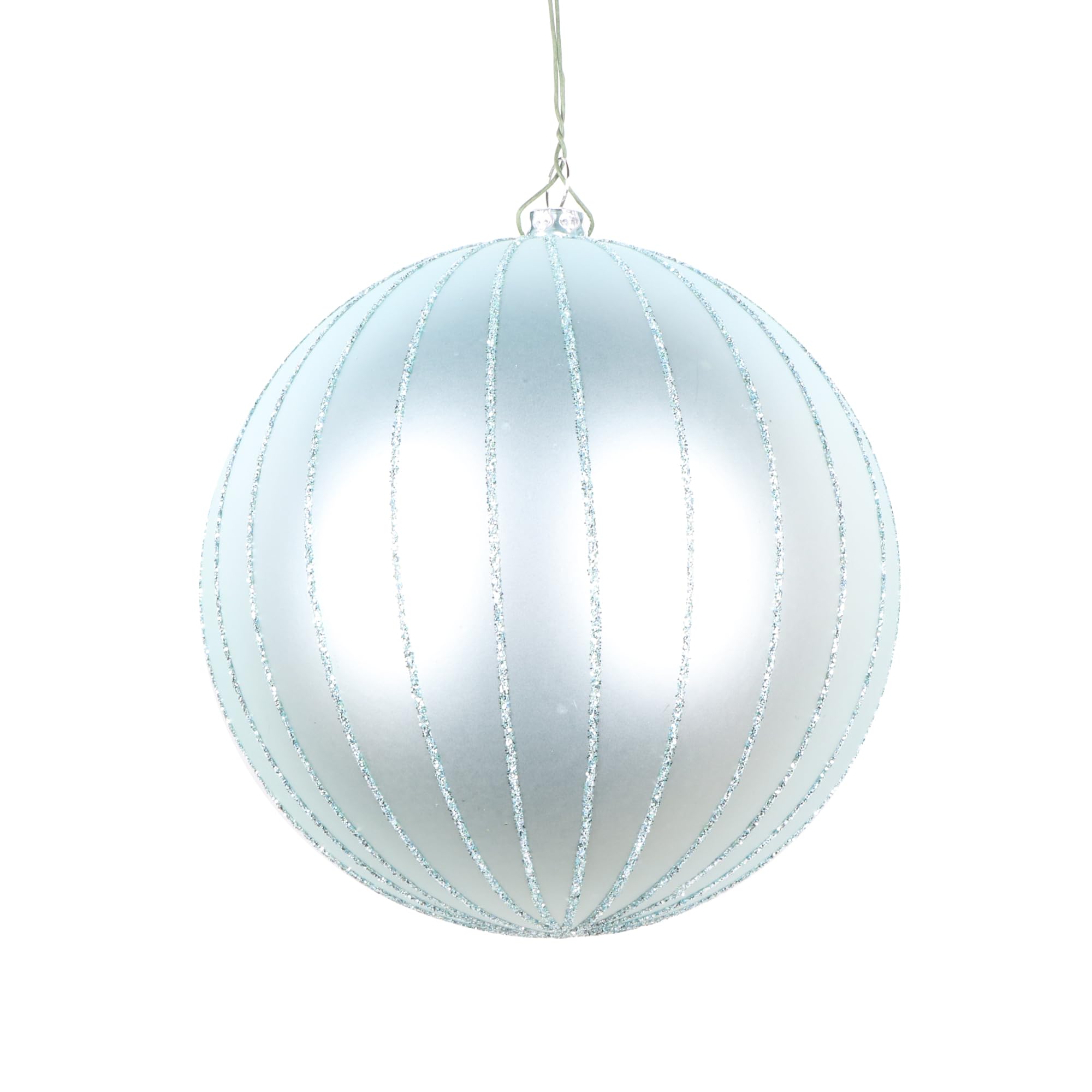 Vickerman 5 Frosty Mint Matte Glitter Ball Christmas Ornament. Includes 4 Pieces per Bag.