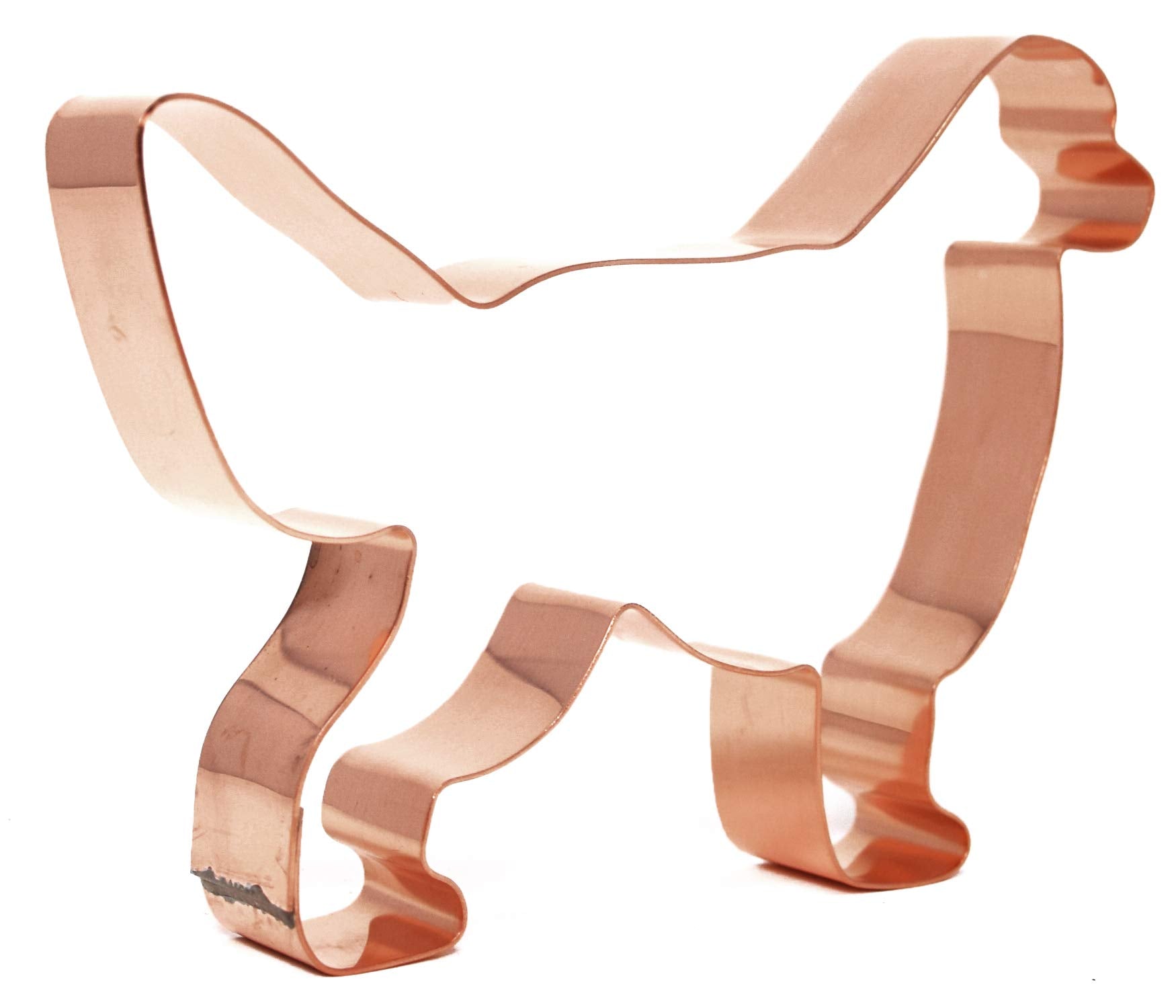 No. 1 Golden Retriever Dog Breed Cookie Cutter 5 X 3 3/4 Inches - Handcrafted Copper By The Fussy Pup