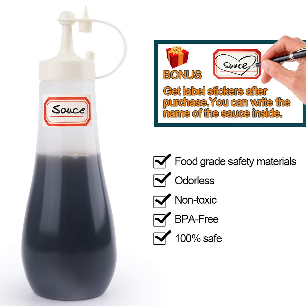 Condiment Squeeze Bottle Sauce Squeeze Squirt Bottle For Kitchen Plastic Syrup Salad Dressing Container Food Dispenser For Oil K