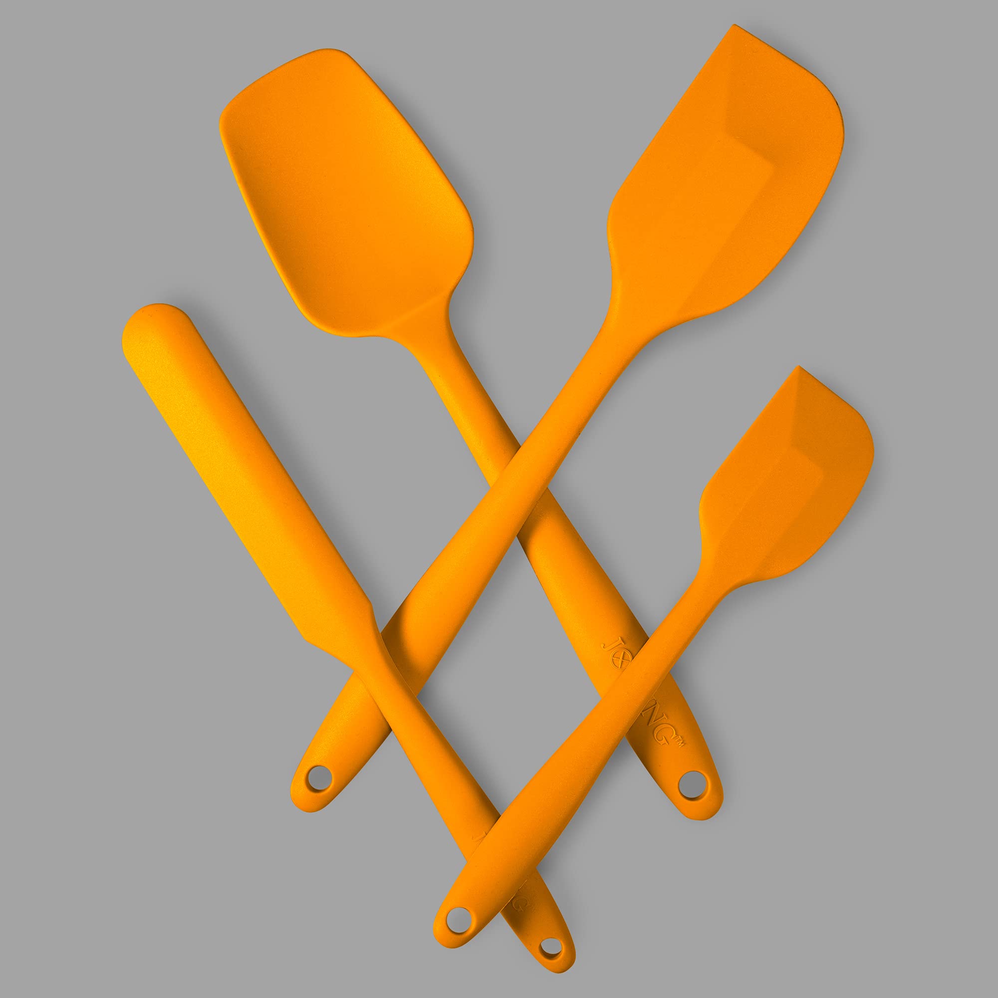 4 Piece Silicone Spatula Set, Flexible Heat Resistant Non-Scratch Baking Cooking Rubber Spatulas With Stainless Steel Core, Oran