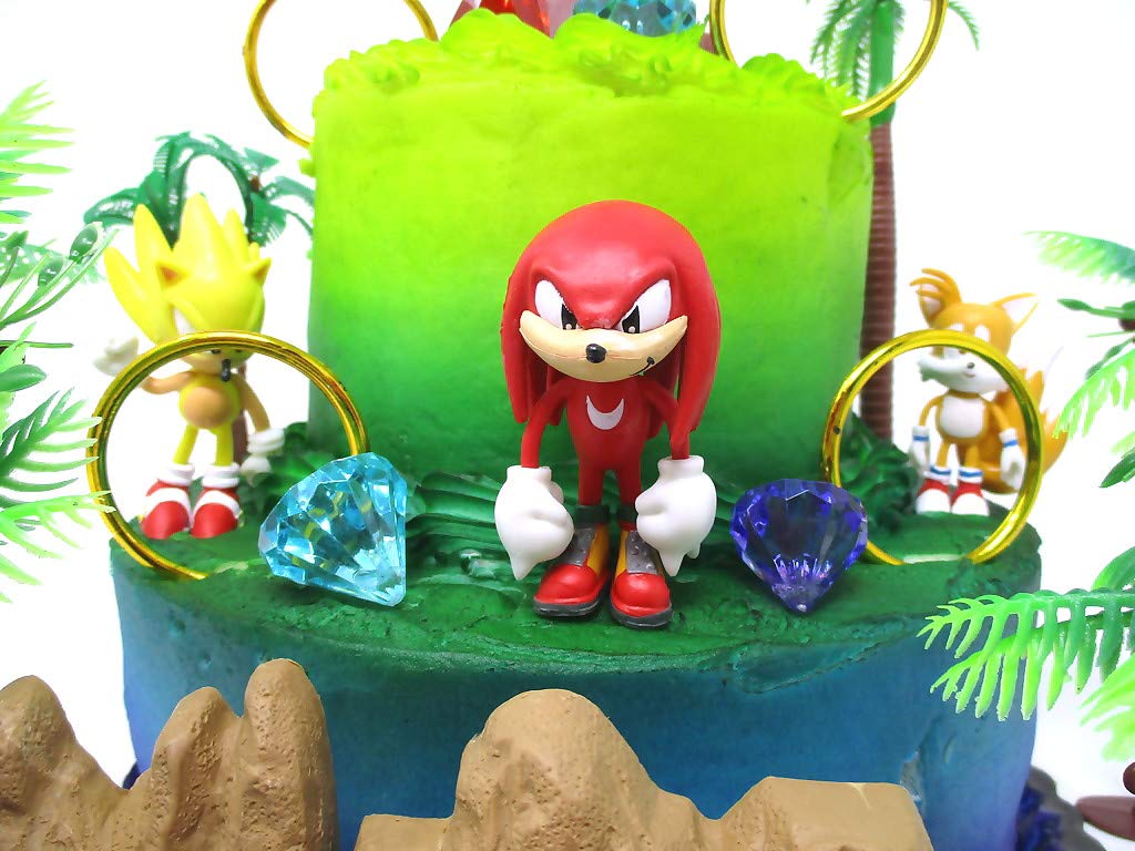 Sonic And Friends Deluxe Birthday Cake Topper Set With Figures And Accessories (Unique Design)