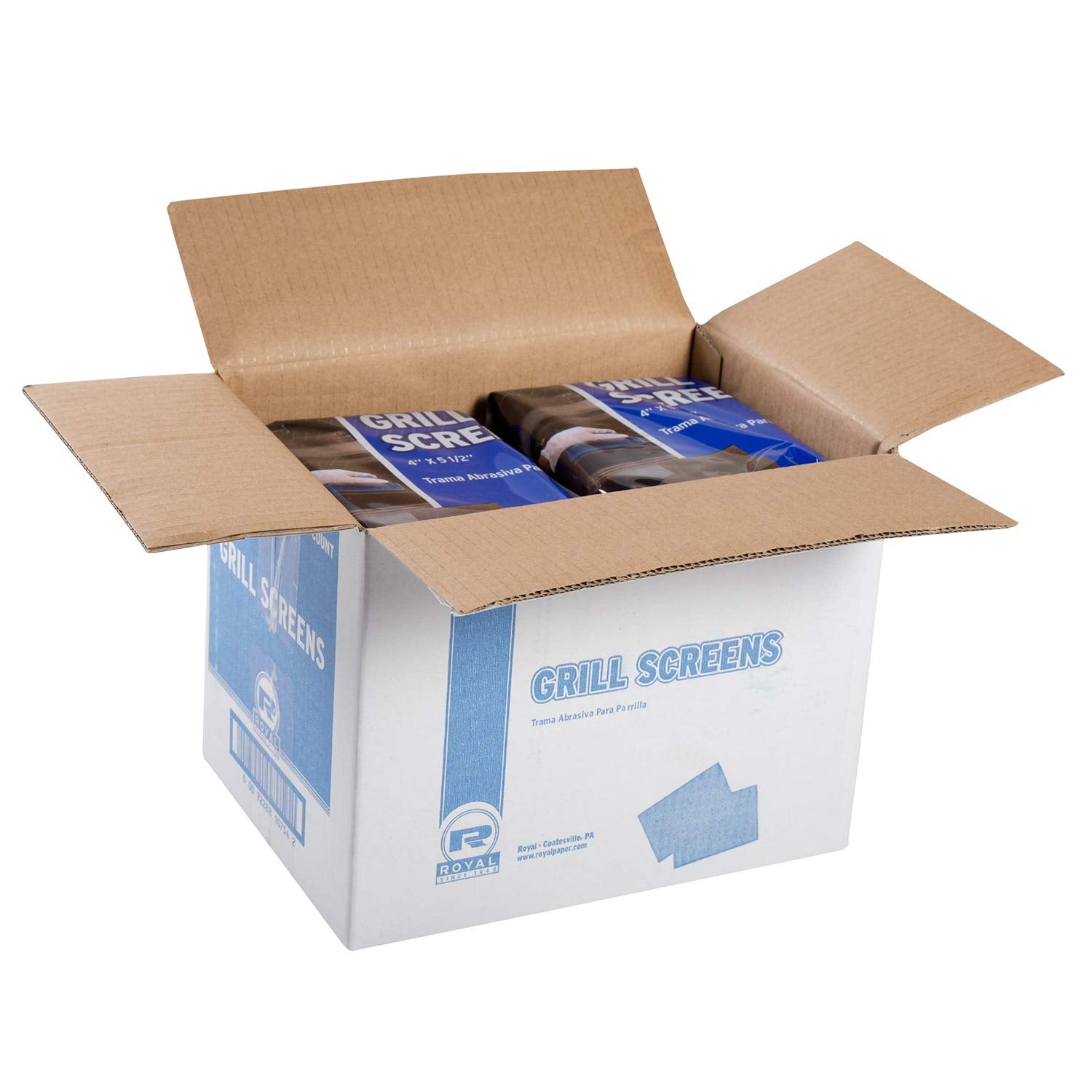 Amercareroyal Griddle Cleaning Screens - Pre-Treated Abrasive Mesh Pads For Flat Top Grill Maintenance - Enhances Food Taste, Gr