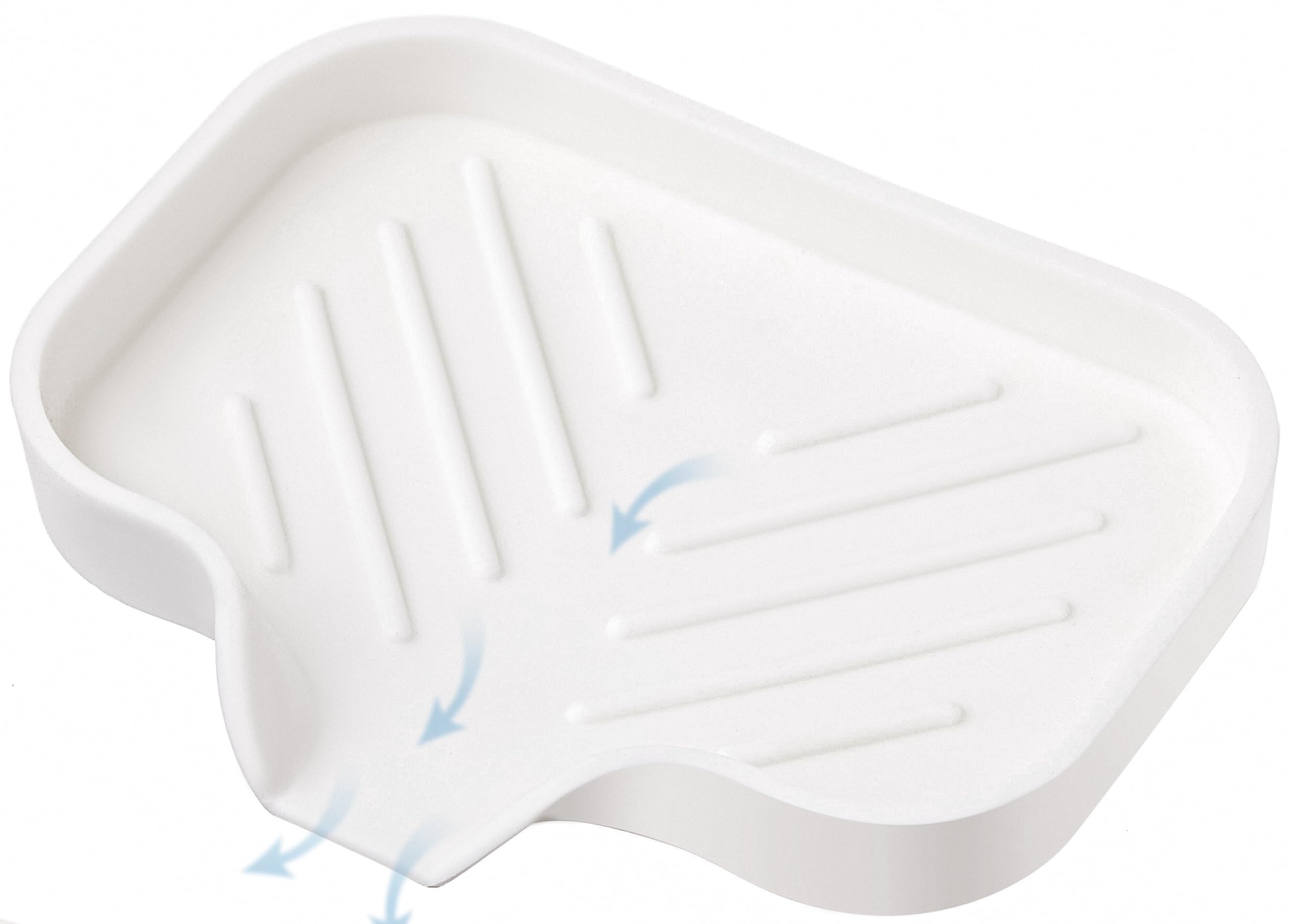 Silicone Soap Dish & Kitchen soap Tray - Self draining soap Dish  Soap Dish Shower | Silicone soap Holder | Soap Holder for Kitchen Sink | Small soap Dish - Durable Rubber Soap Dish with Drainage