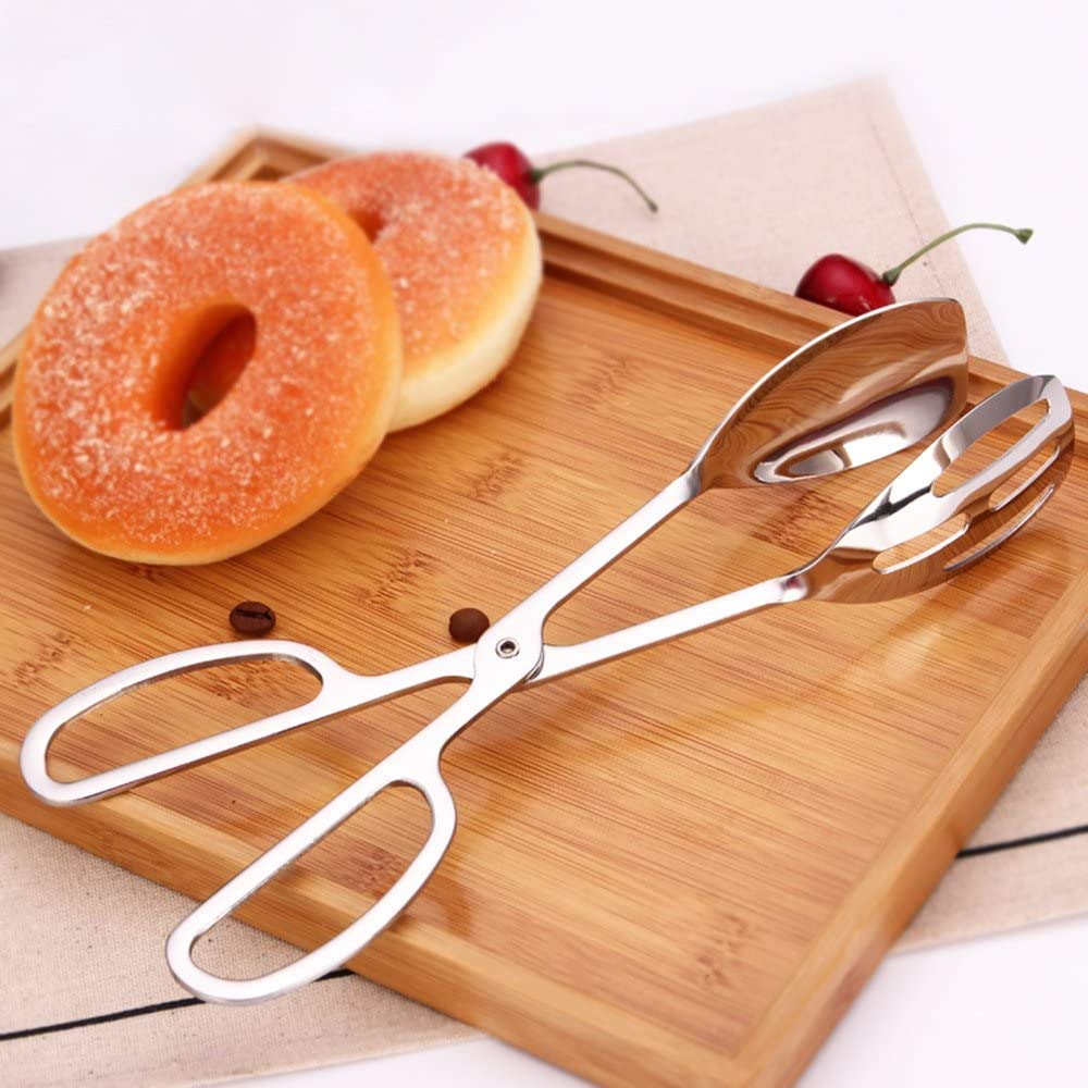 Kebe 2-Pack Serving Tongs For Buffet Party Catering .Thickening Food Serving Tongs Salad / Cake / Bread Tongs Kitchen Tongs, Sta