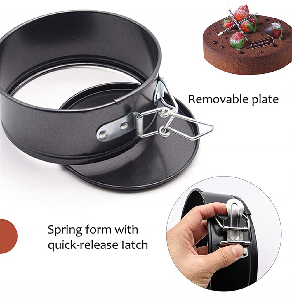 Xigui Cheesecake Pan, Springform Cake Pan Set - Pack Of 3, Nonstick Round Baking Pans With Removable Bottom, Cake Pans For Mini