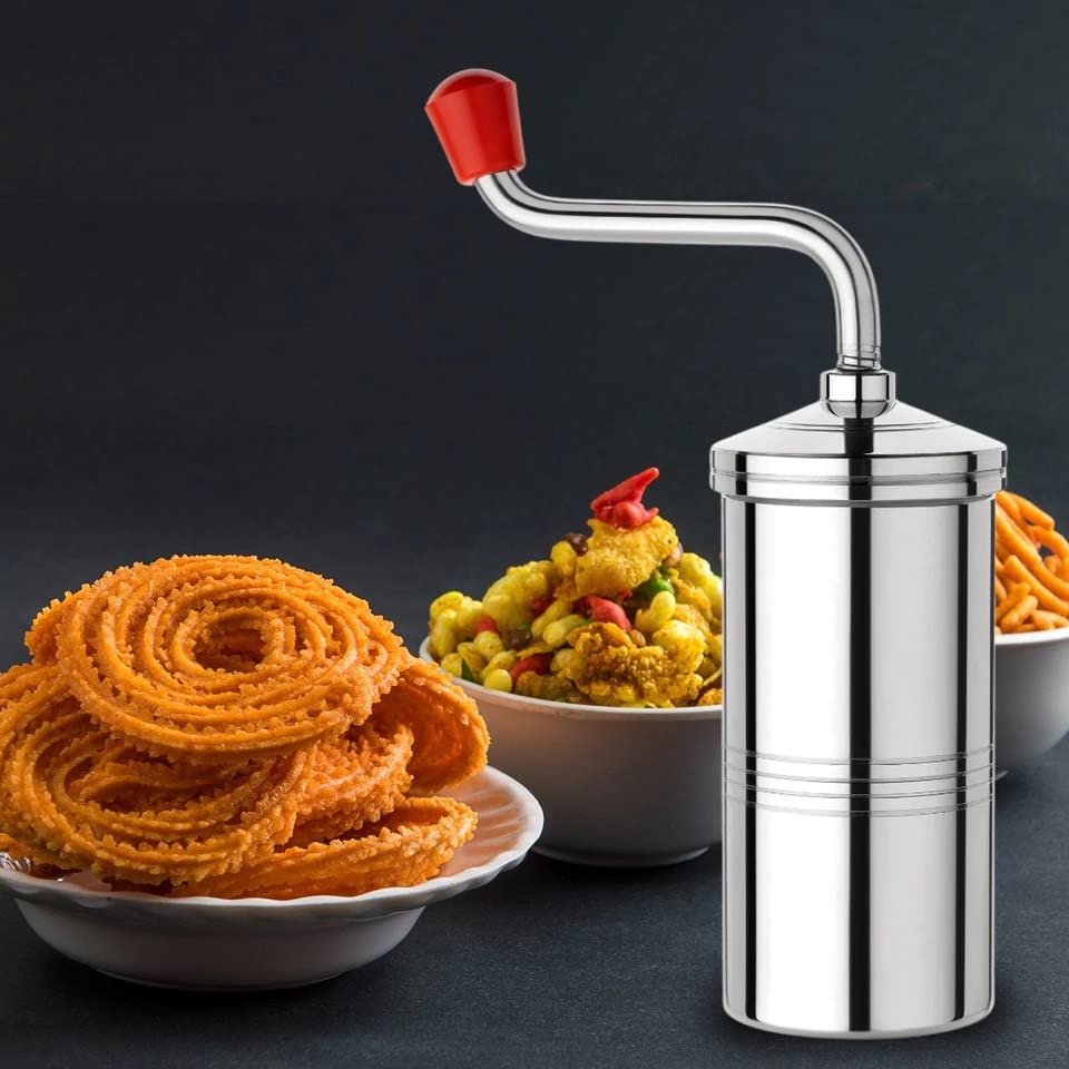 Sahishnu Online & Marketing Stainless Steel Sev Sancha Maker, Murkul Maker, Manual Pasta Maker,Shev Maker, Gathiya Murukulu Jant