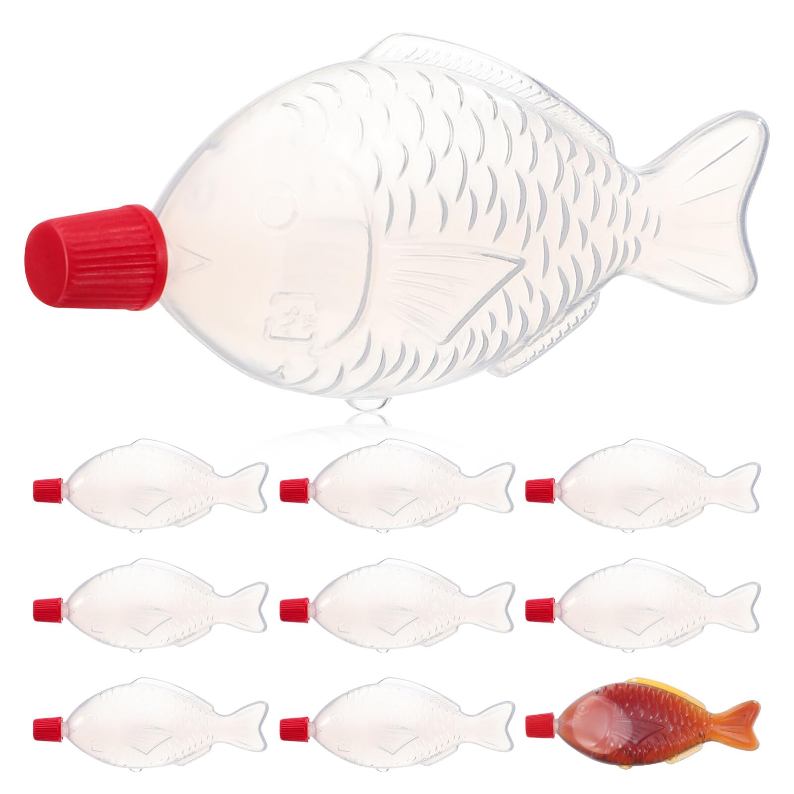 Abaodam Seasoning Containers 100Pcs Bento Soy Sauce Case Container Vinegar Dispenser Bottles Plastic Condiment Bottles For Sushi