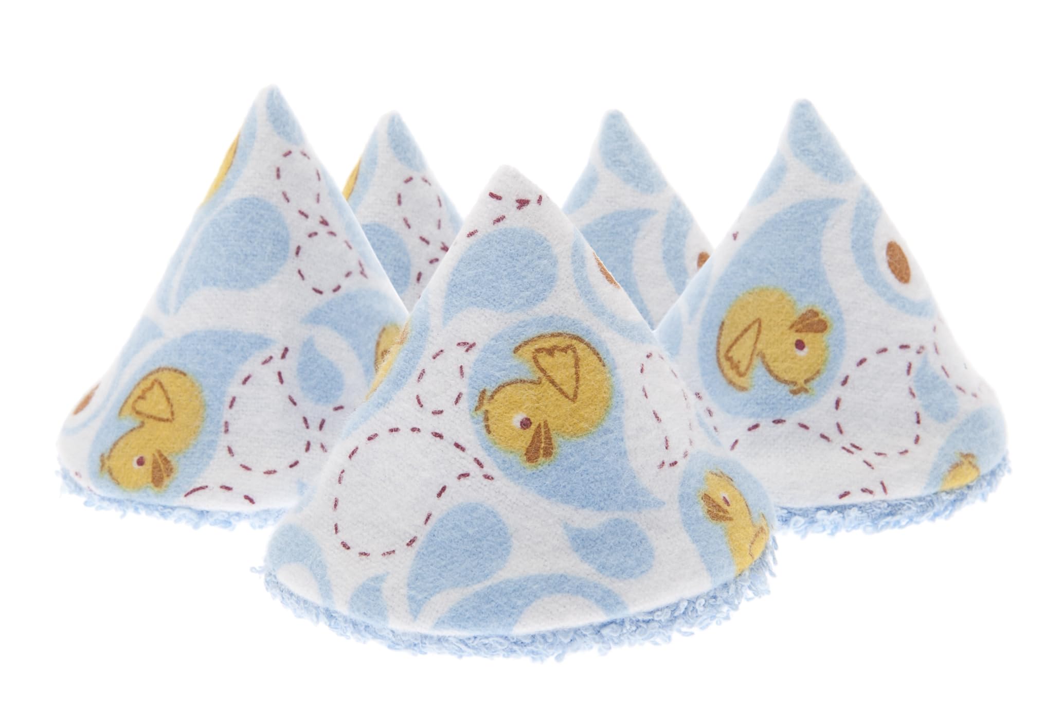Beba Bean Pee-Pee Teepee Rubber Ducky Blue - 5 Count Cotton Pack, Model PT3085