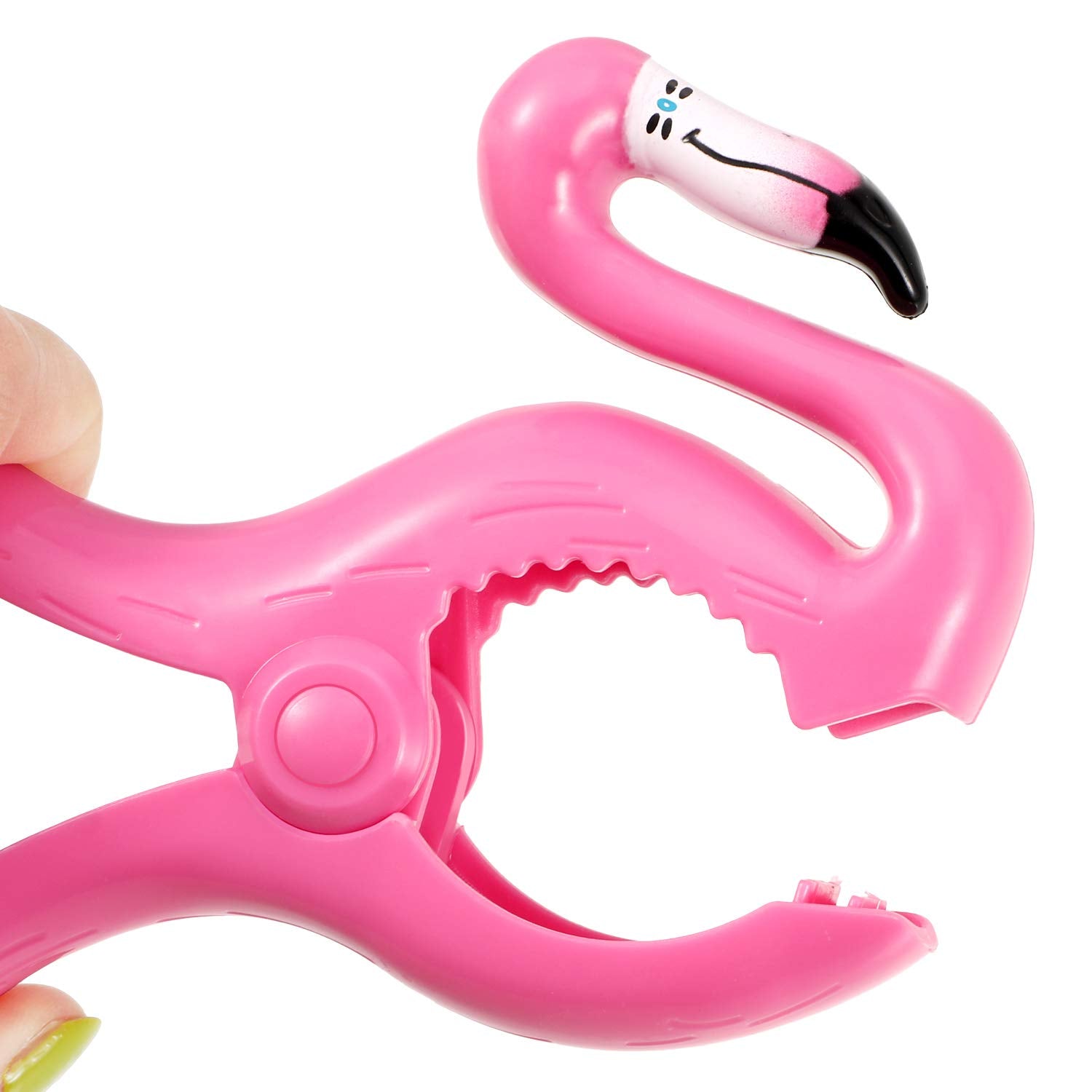 4 Pieces Beach Towel Clips Chair Holders Portable Towel Holders For Holiday Pool (Flamingo Style)