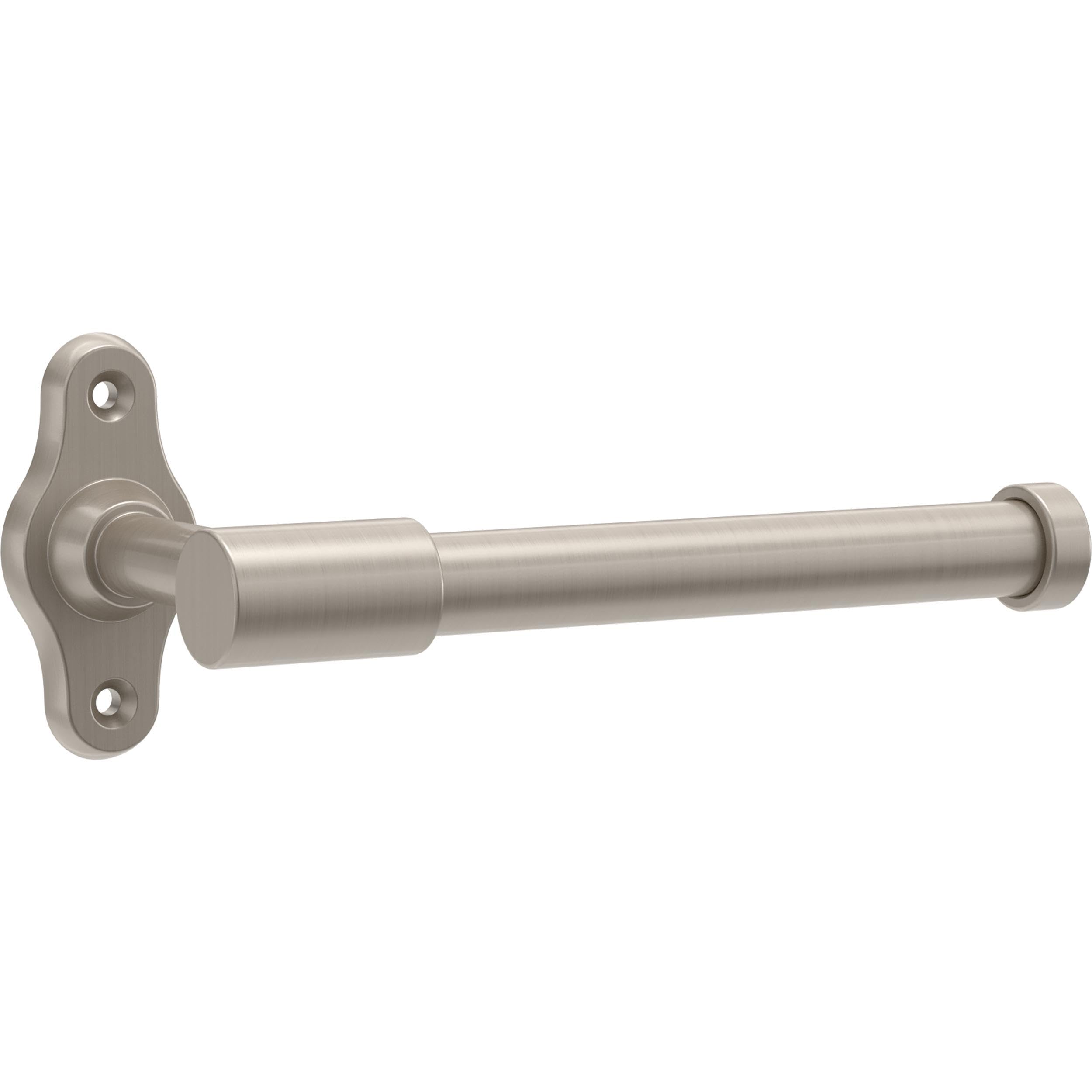 Franklin Brass Calloway (1-Pack) Toilet Paper Holder Satin Nickel Euro Tissue Roll Holder Single Post Toilet Tissue Holder Wall