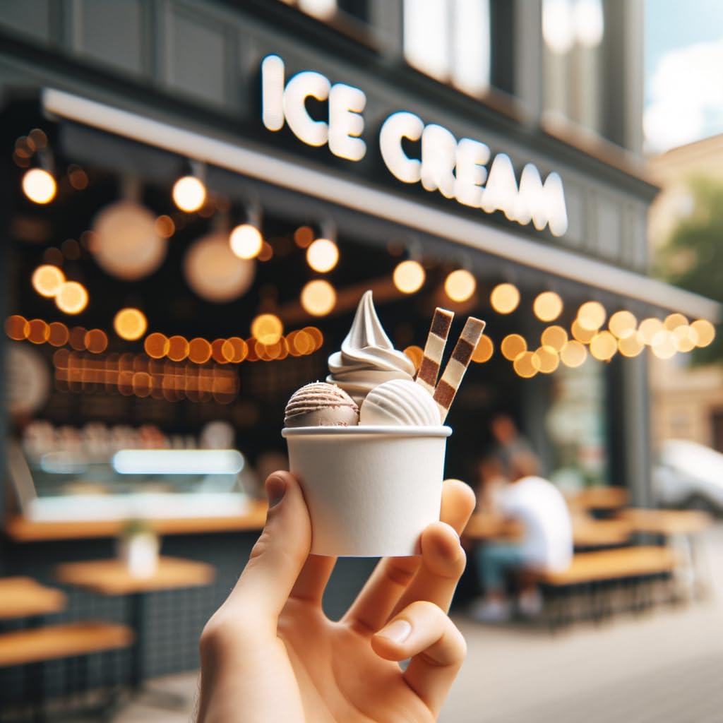 Lakesstory Paper Ice Cream Cups 4oz Small White Dessert Bowls Frozen Yogurt Cup White Dessert Bowls Frozen Dessert Supplies Pack of 50 count