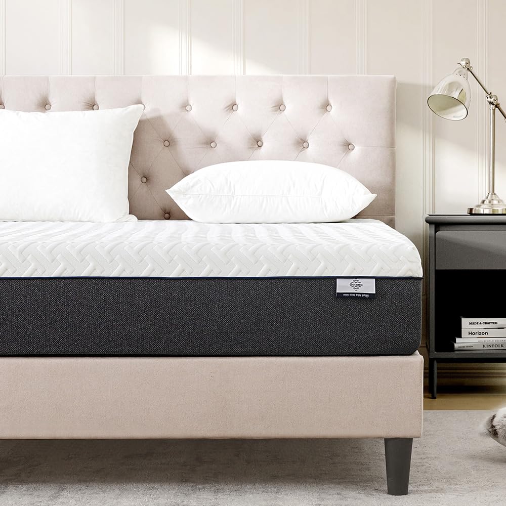 Gelsea Queen Mattress,10 Inch Memory Foam Mattress In A Box,Green Tea Infused,Hypoallergenic Bamboo Charcoal,Made In Usa,Queen S