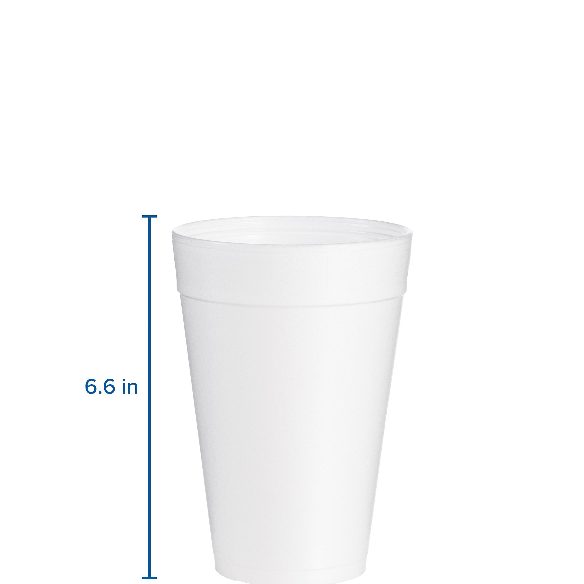 Dart 32 Oz Big Drink Foam Cups - 1 Quart - Round - 25 / Pack - White - Foam - Beverage, Hot Drink, Cold Drink