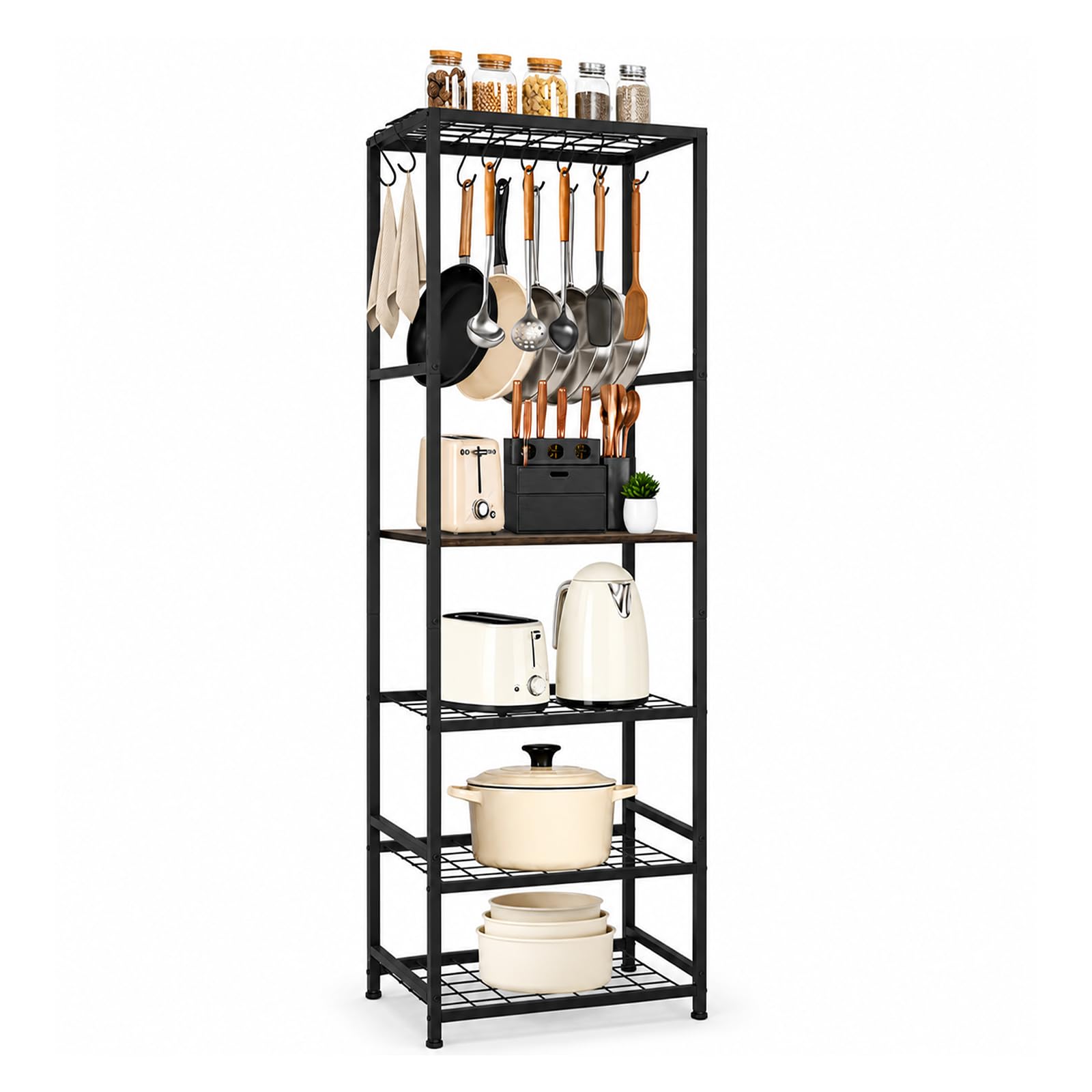 DALEMHOME Pot and Pan Organizer, 5 Tier Kitchen Rack