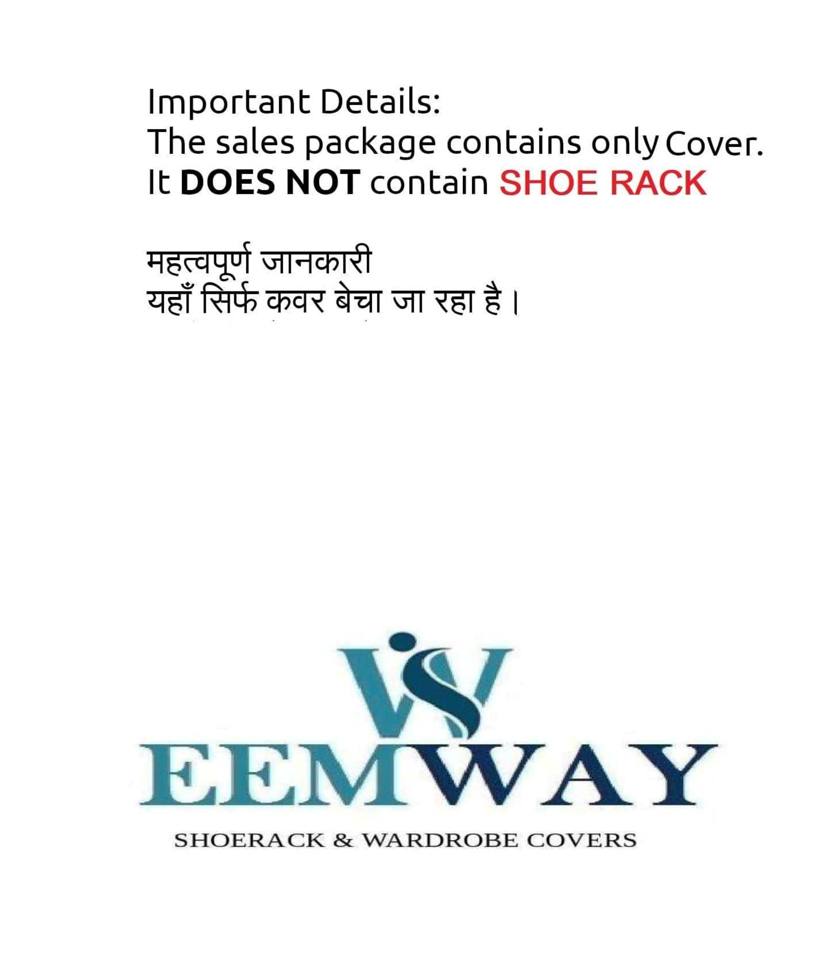 Eemway Fabric Cover/Outer Cover Of Shoestand Size-L24Xb12Xh42 Inches (Compatible For 6Layer Shoerack) (Black)